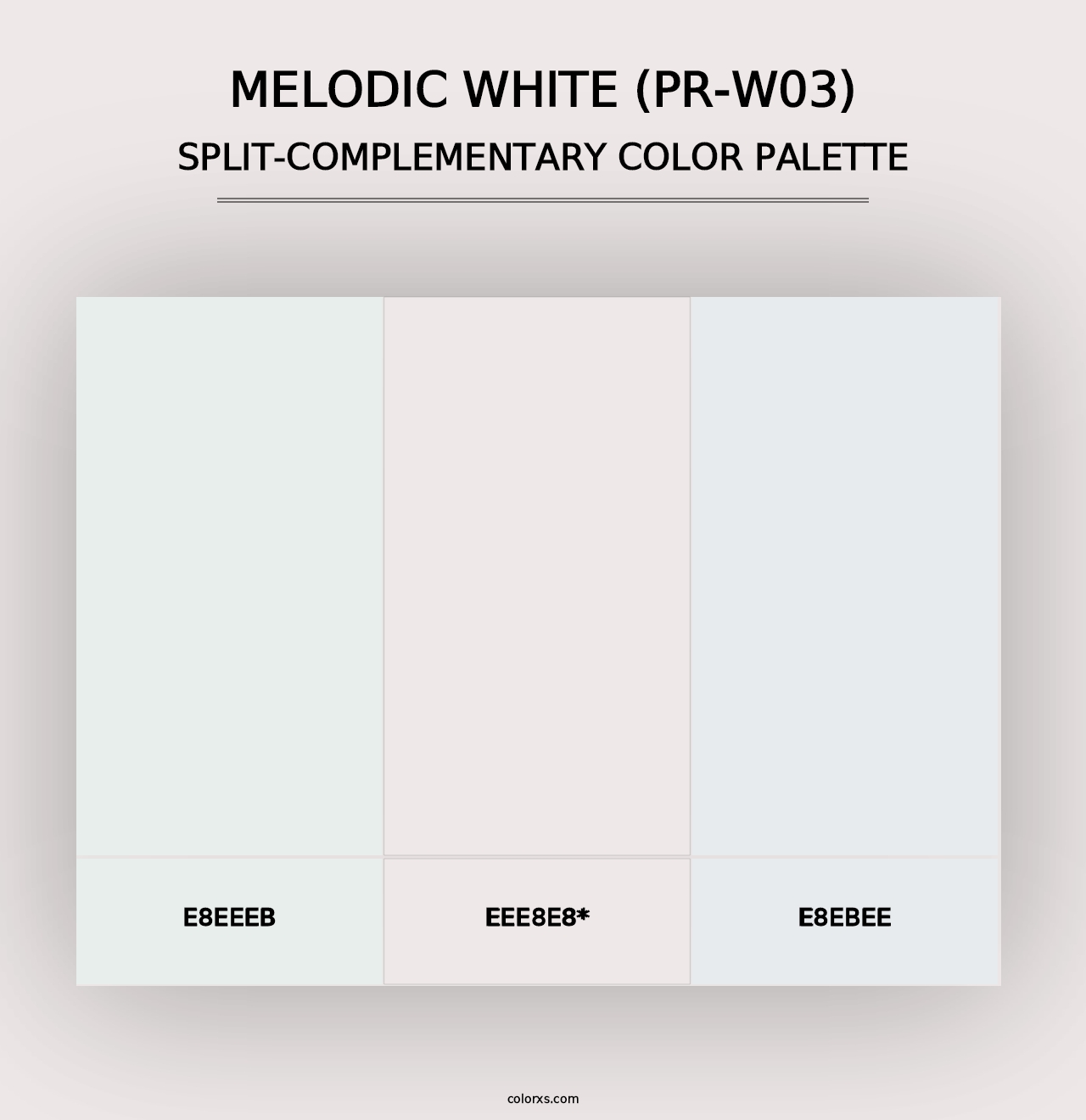 Melodic White (PR-W03) - Split-Complementary Color Palette