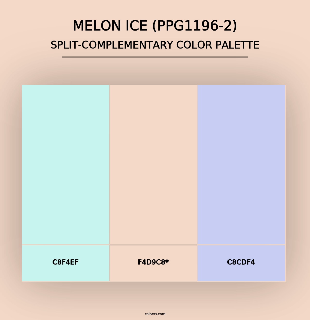 Melon Ice (PPG1196-2) - Split-Complementary Color Palette