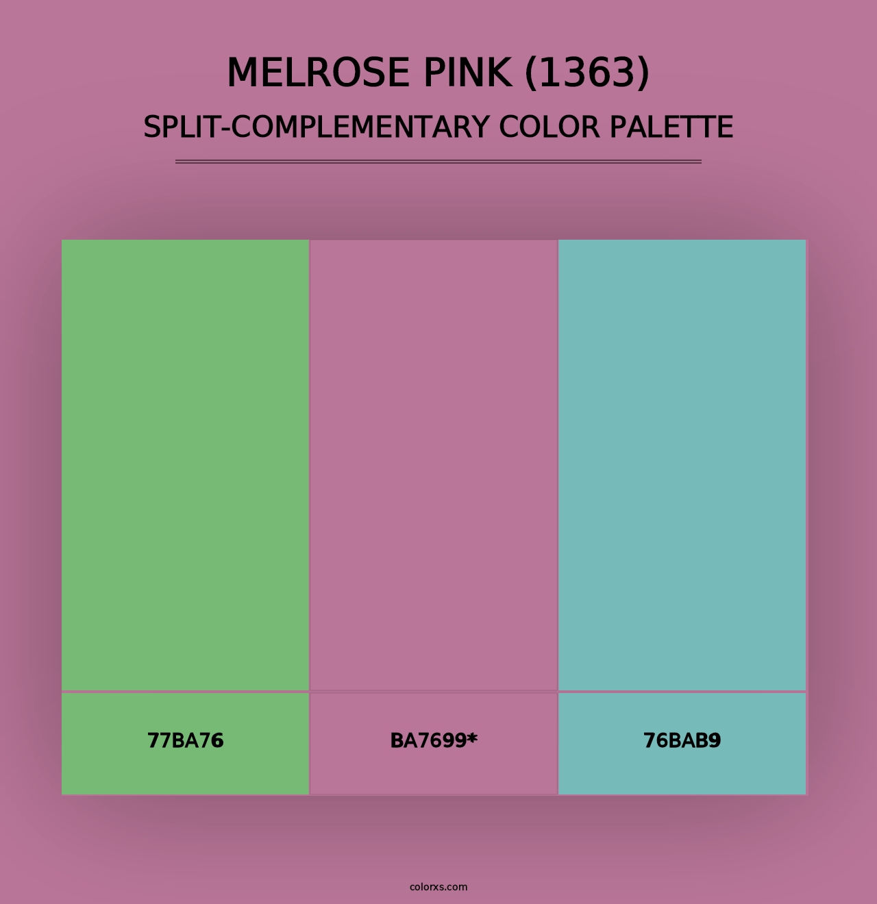 Melrose Pink (1363) - Split-Complementary Color Palette