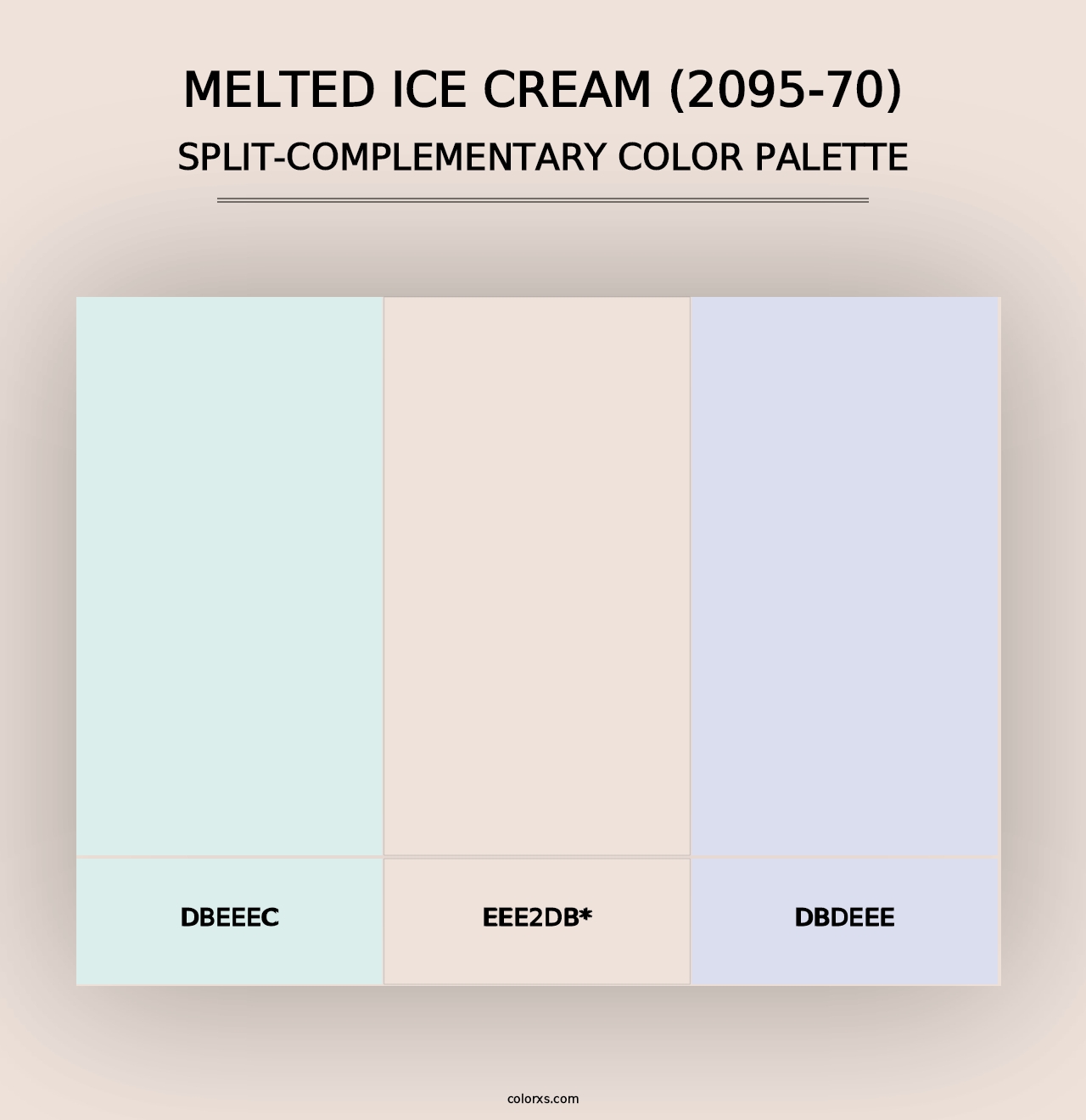 Melted Ice Cream (2095-70) - Split-Complementary Color Palette