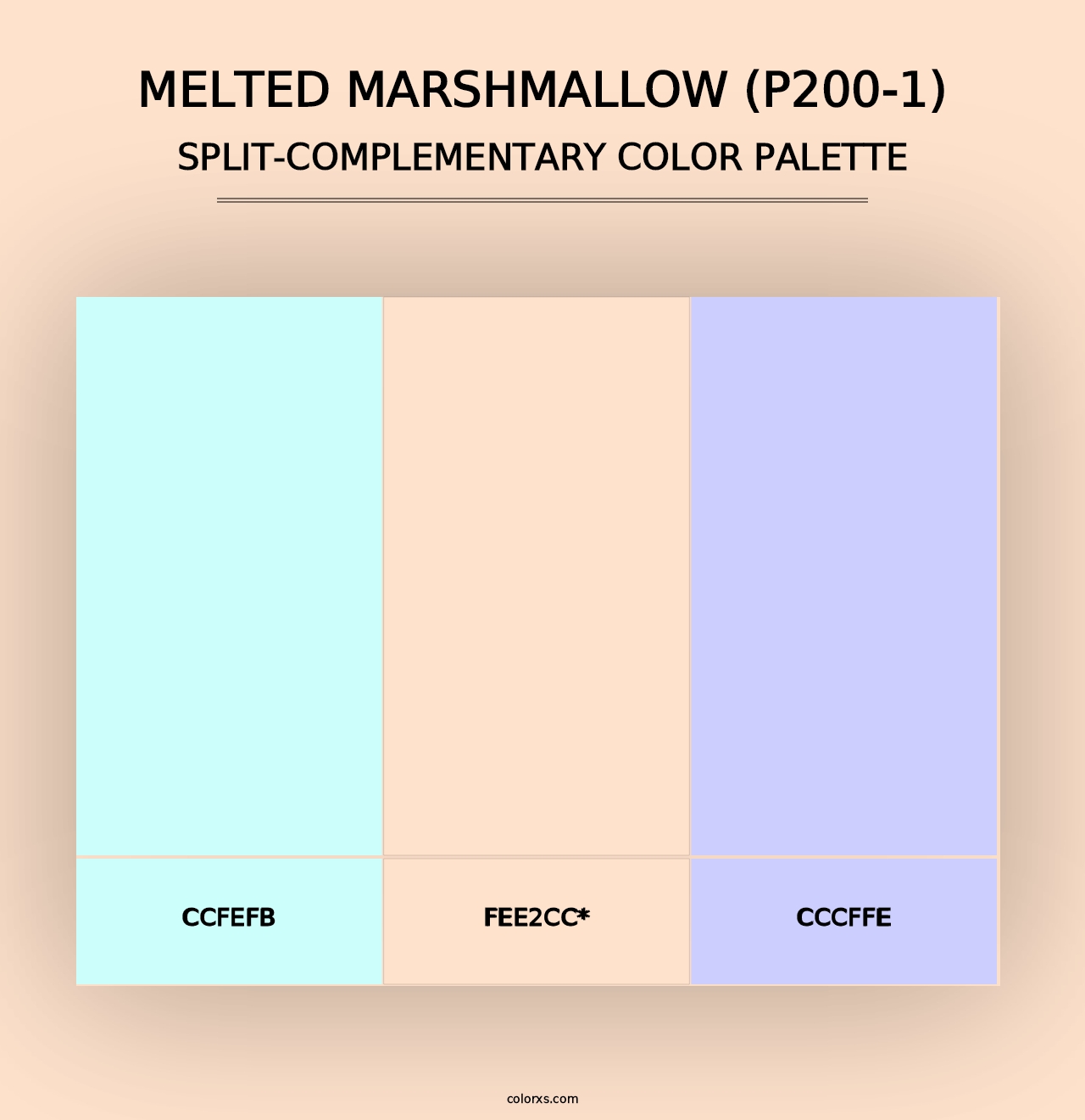 Melted Marshmallow (P200-1) - Split-Complementary Color Palette