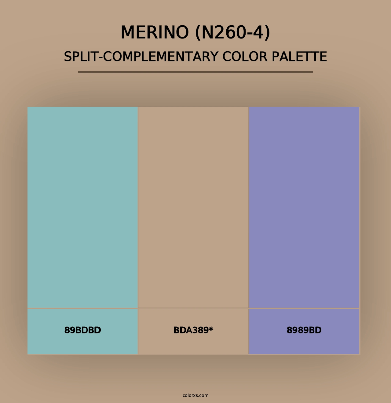 Merino (N260-4) - Split-Complementary Color Palette