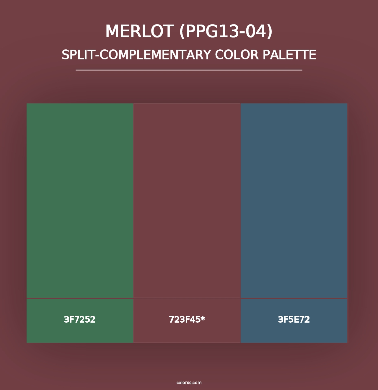 Merlot (PPG13-04) - Split-Complementary Color Palette