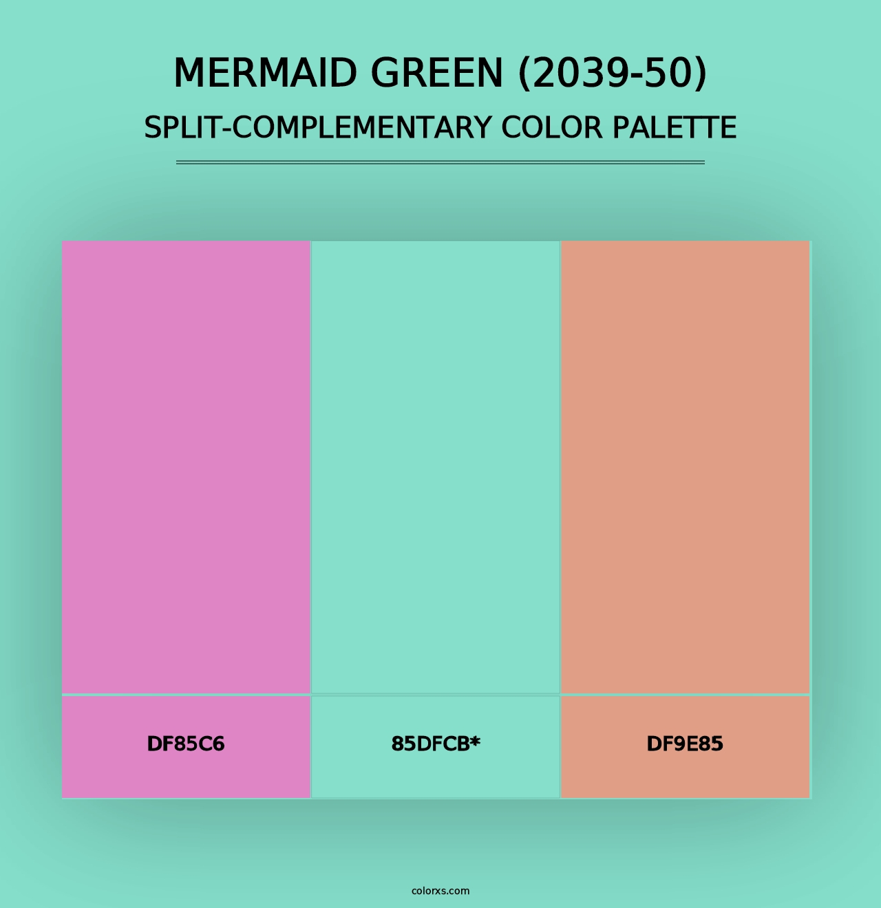 Mermaid Green (2039-50) - Split-Complementary Color Palette