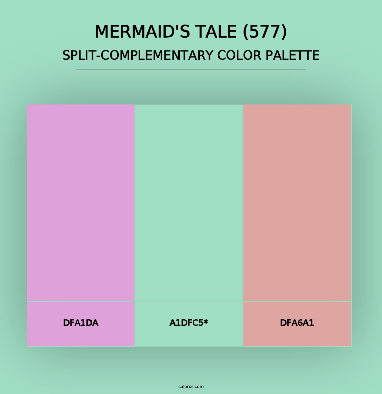 Mermaid's Tale (577) - Split-Complementary Color Palette