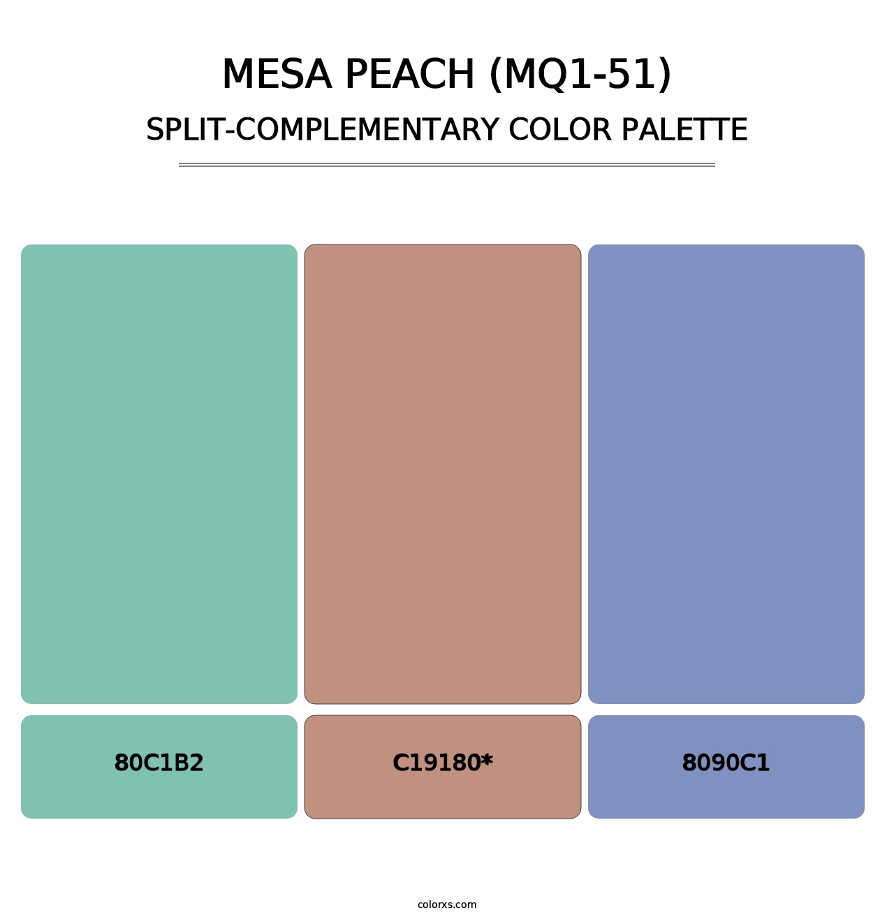 Mesa Peach (MQ1-51) - Split-Complementary Color Palette