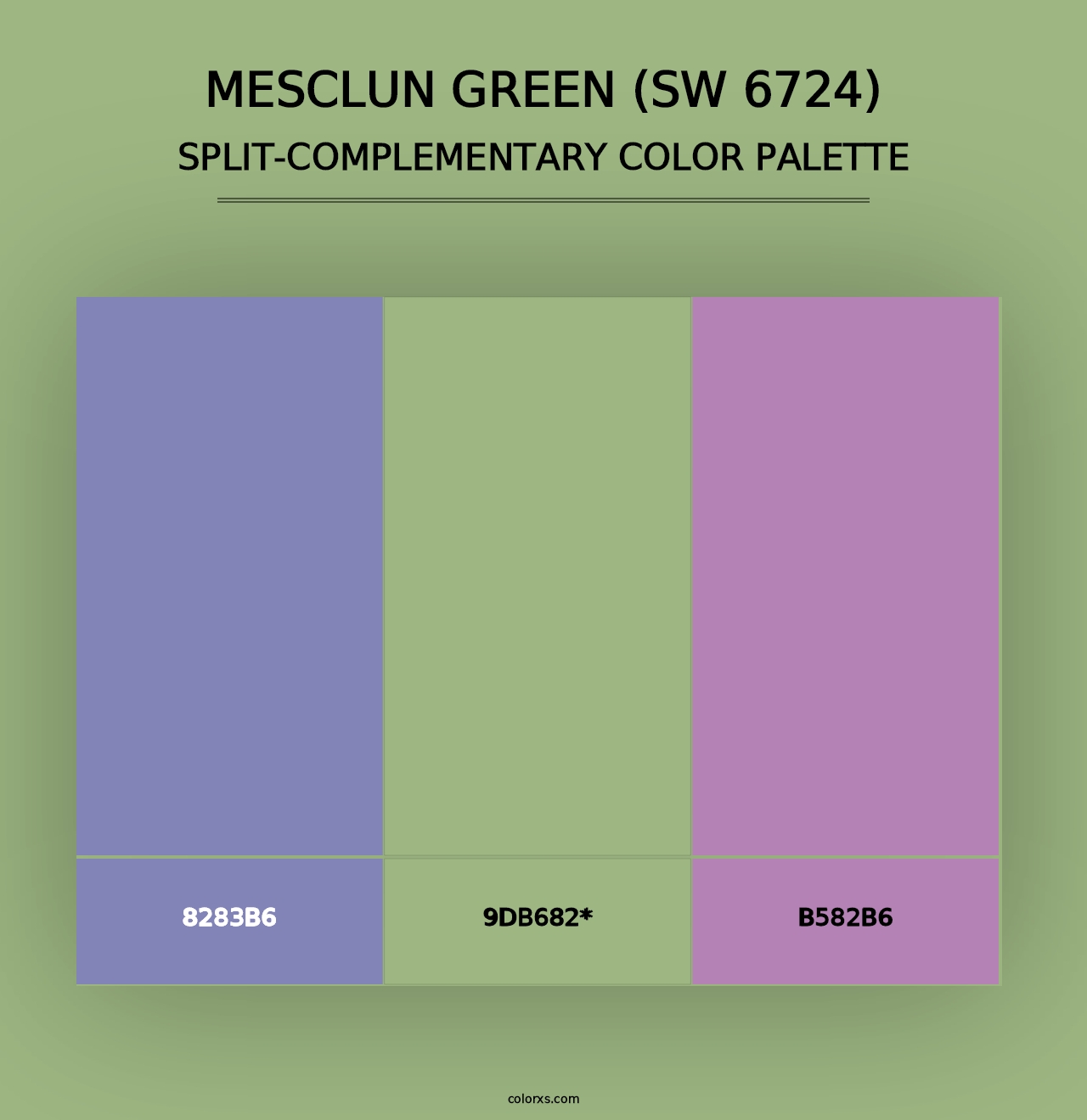 Mesclun Green (SW 6724) - Split-Complementary Color Palette