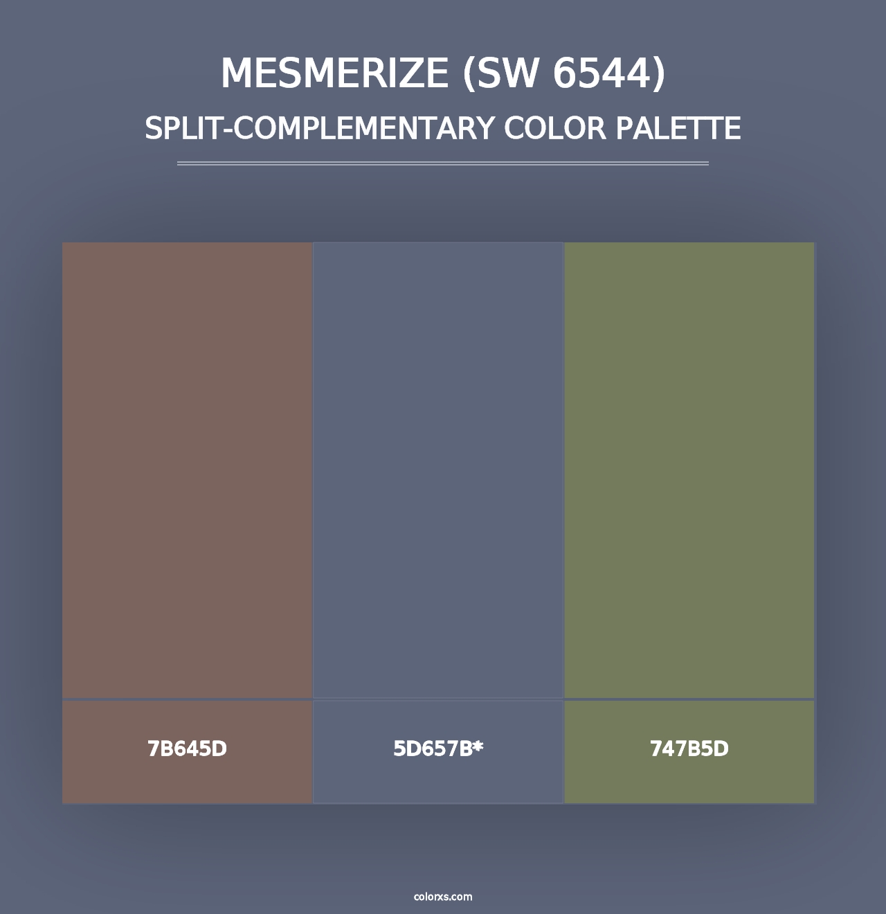 Mesmerize (SW 6544) - Split-Complementary Color Palette