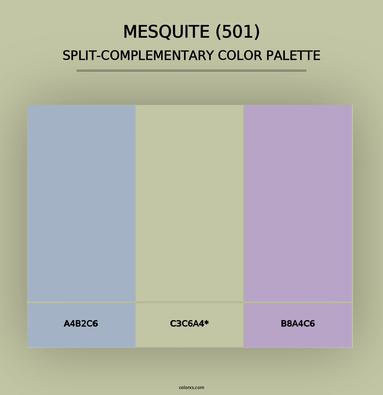 Mesquite (501) - Split-Complementary Color Palette