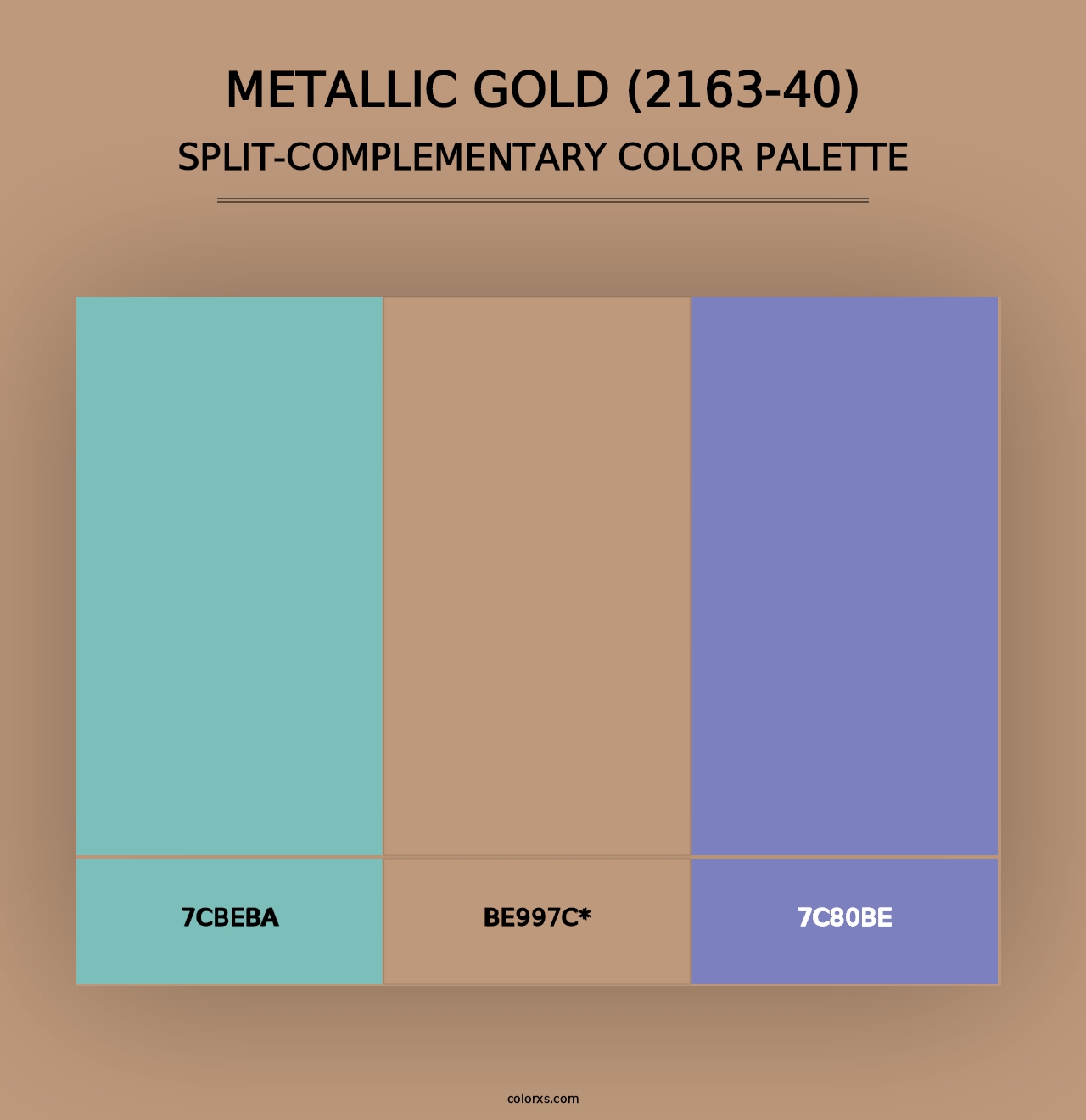 Metallic Gold (2163-40) - Split-Complementary Color Palette