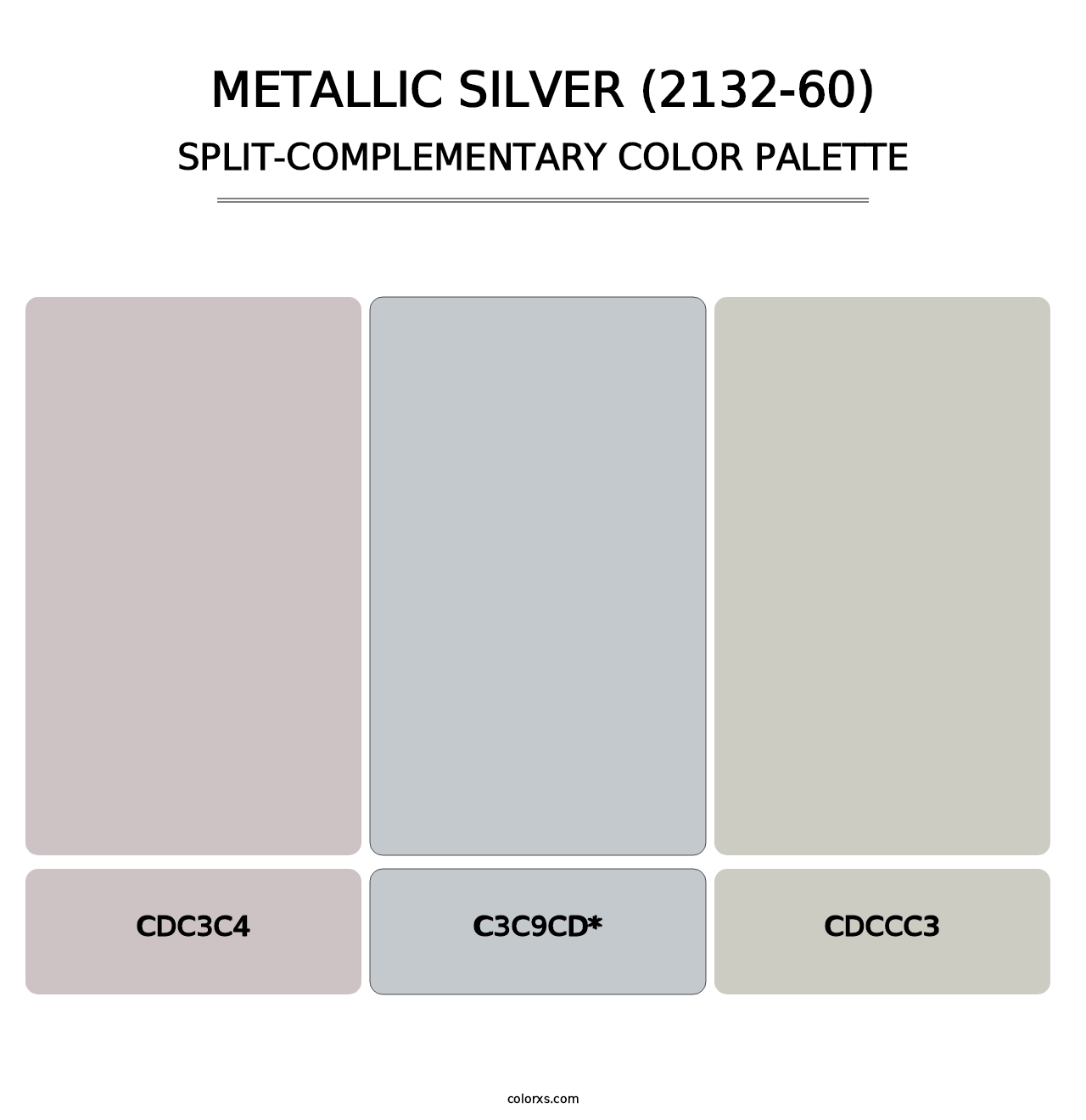 Metallic Silver (2132-60) - Split-Complementary Color Palette