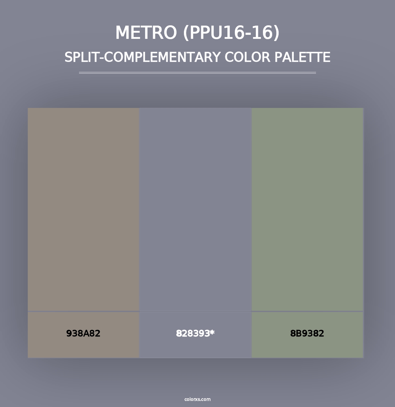 Metro (PPU16-16) - Split-Complementary Color Palette