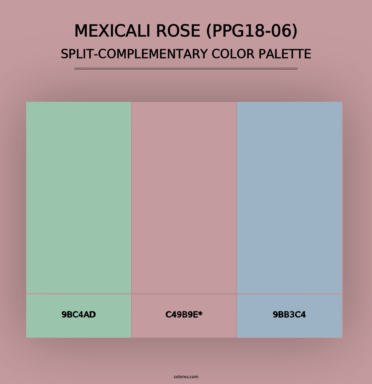 Mexicali Rose (PPG18-06) - Split-Complementary Color Palette