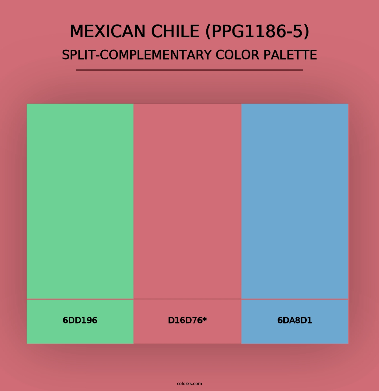 Mexican Chile (PPG1186-5) - Split-Complementary Color Palette