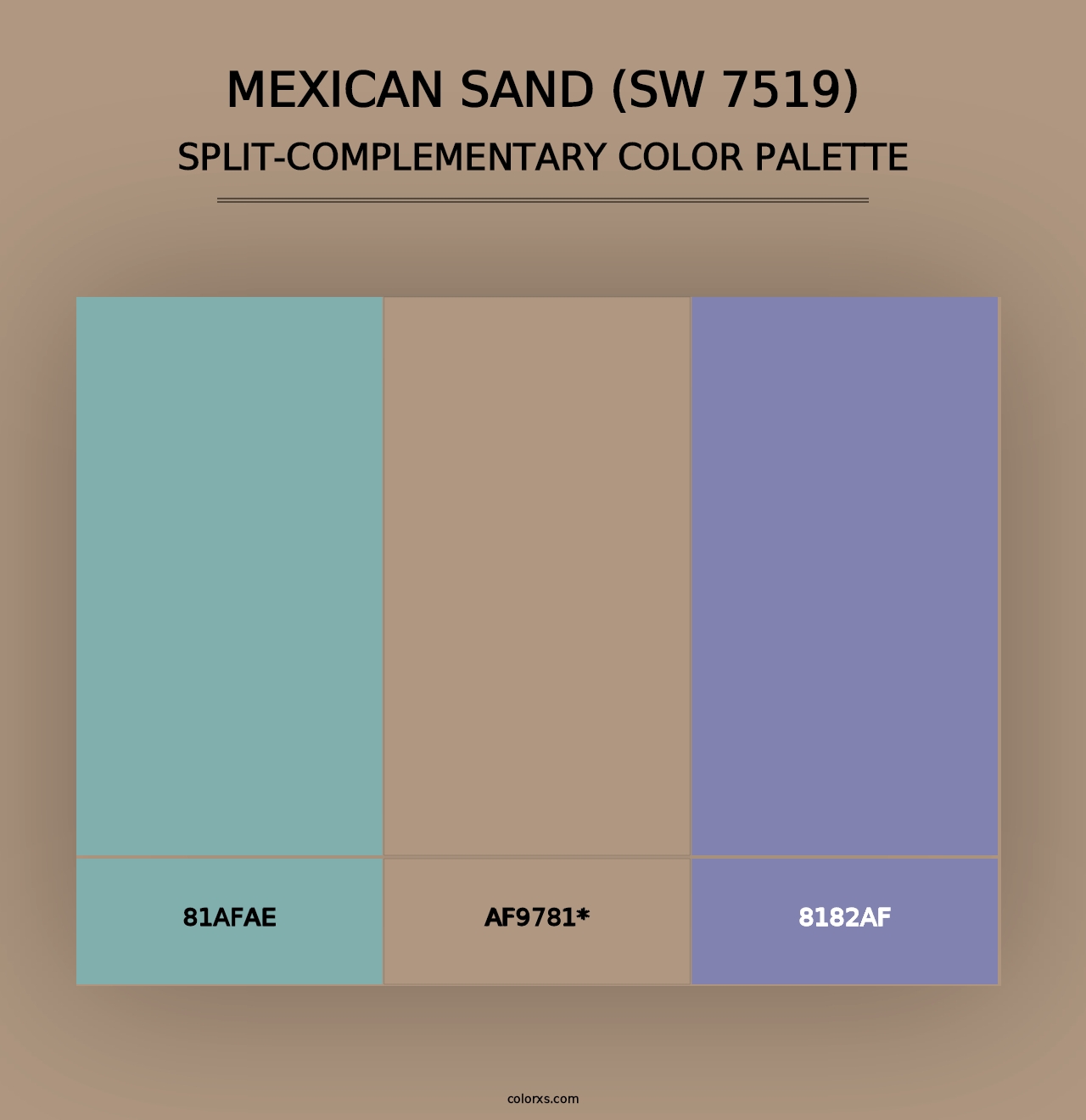 Mexican Sand (SW 7519) - Split-Complementary Color Palette