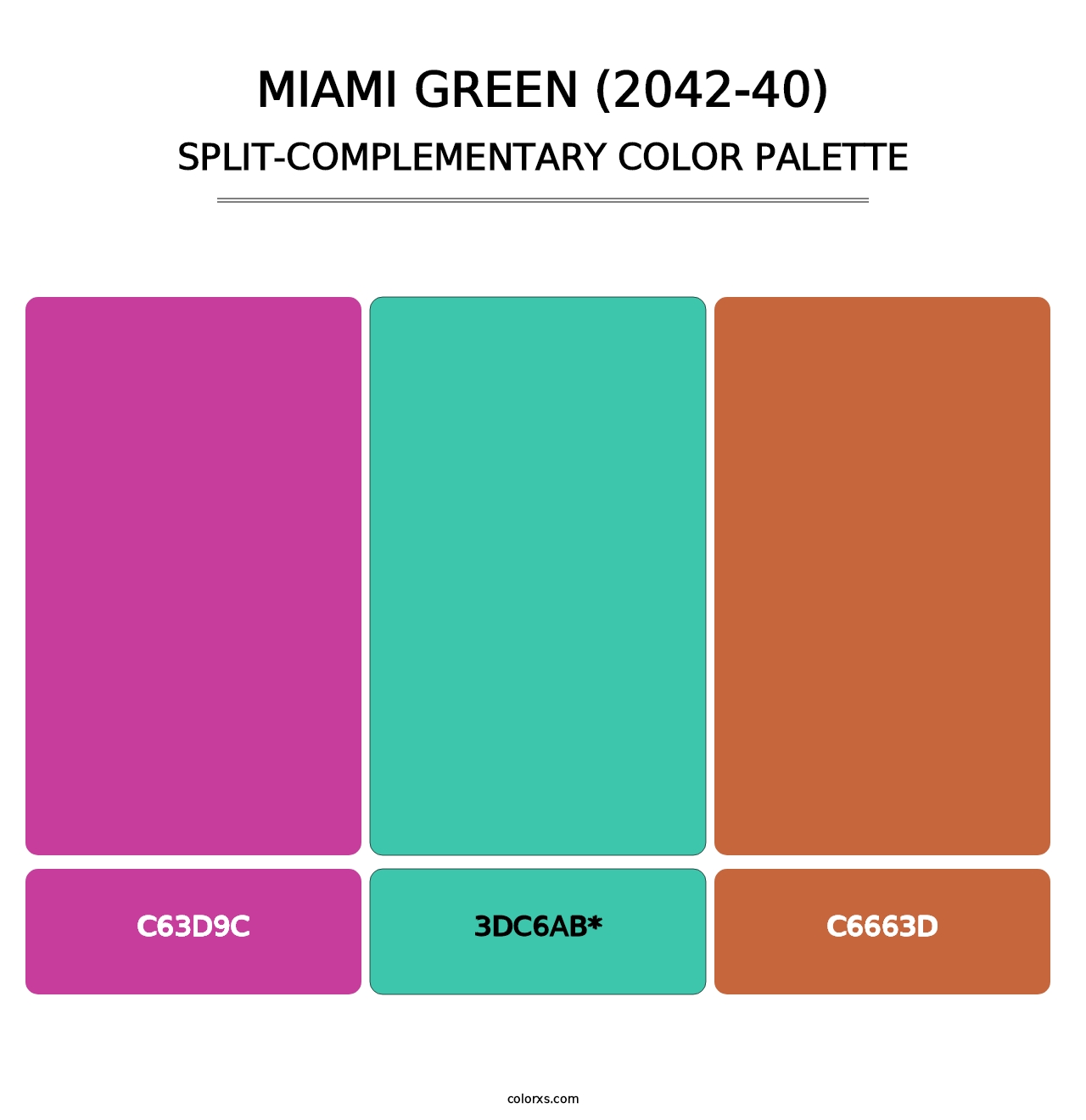 Miami Green (2042-40) - Split-Complementary Color Palette