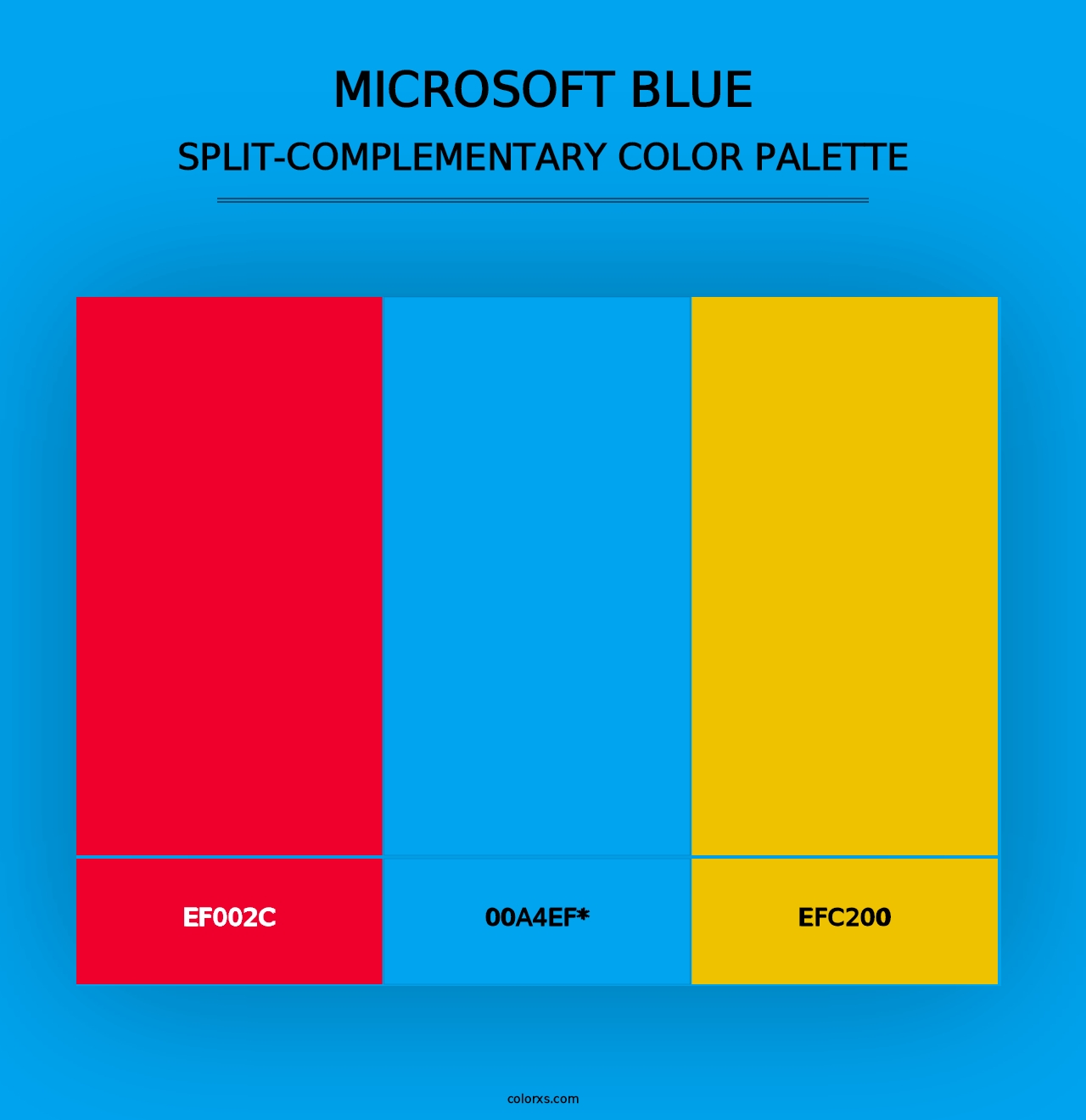 Microsoft Blue - Split-Complementary Color Palette