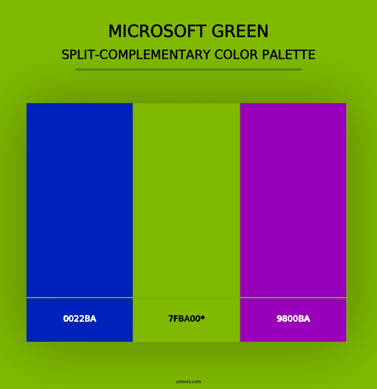 Microsoft Green - Split-Complementary Color Palette