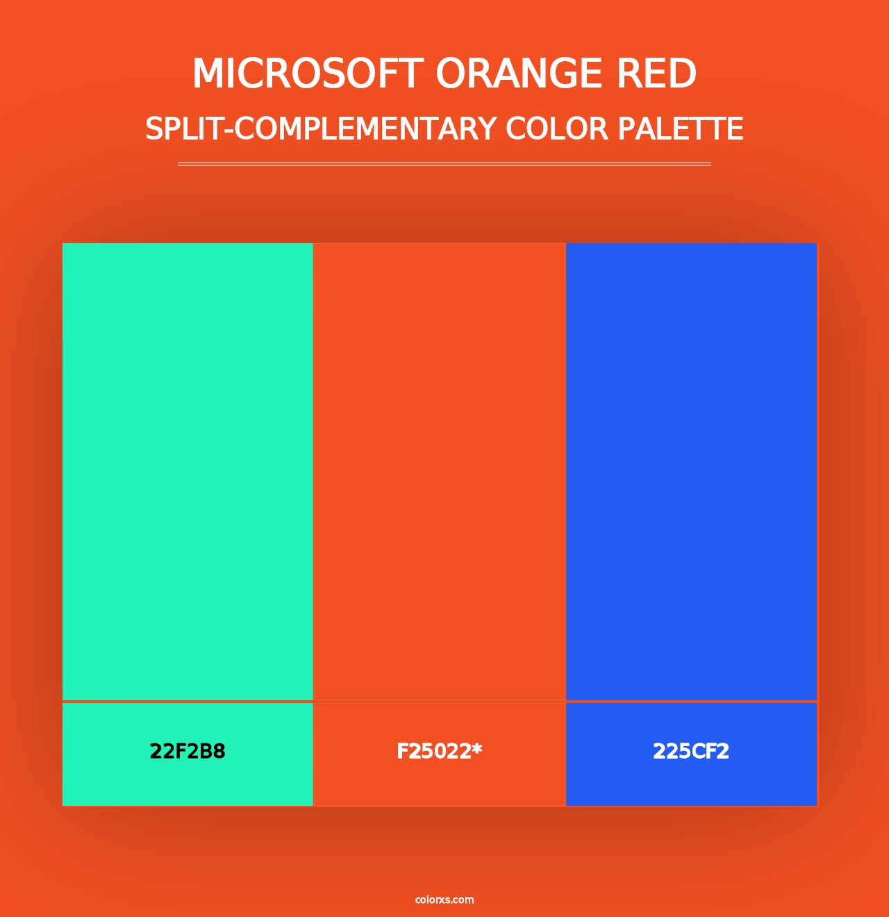 Microsoft Orange Red - Split-Complementary Color Palette