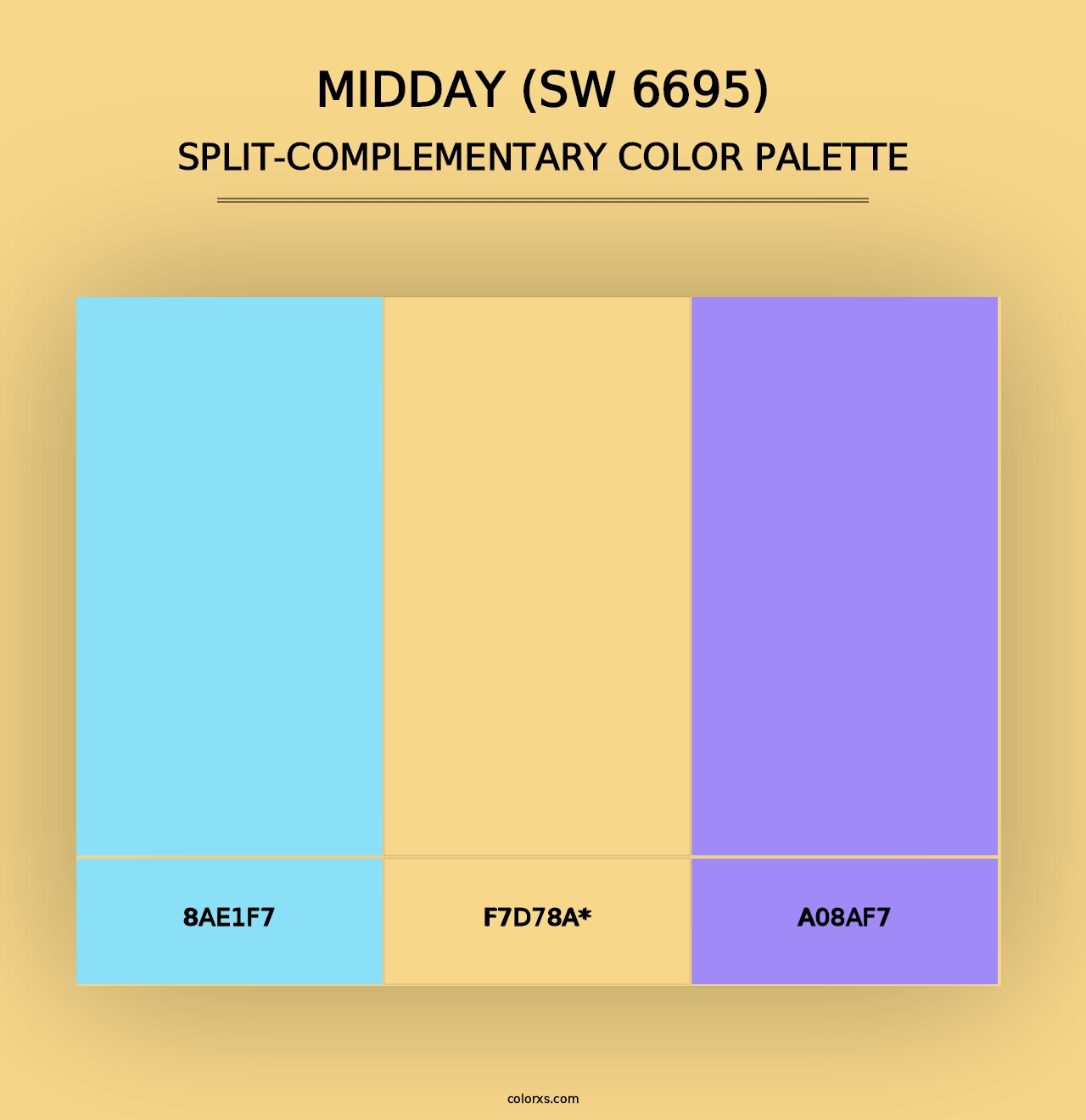 Midday (SW 6695) - Split-Complementary Color Palette