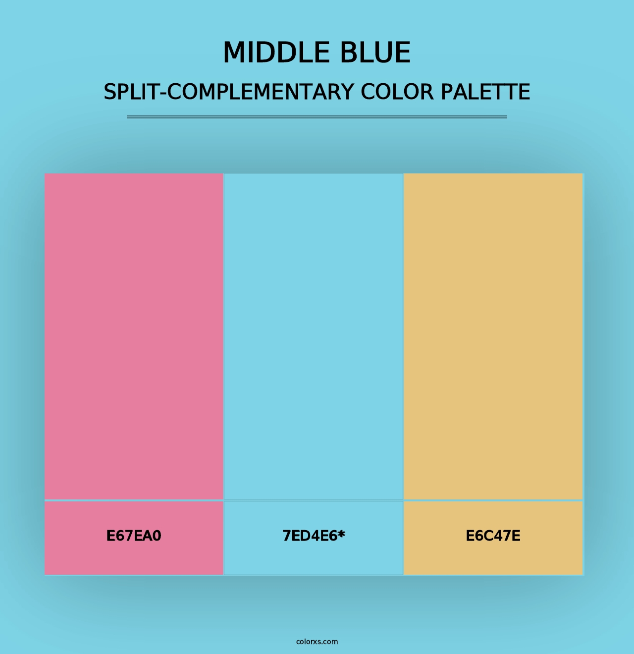 Middle Blue - Split-Complementary Color Palette