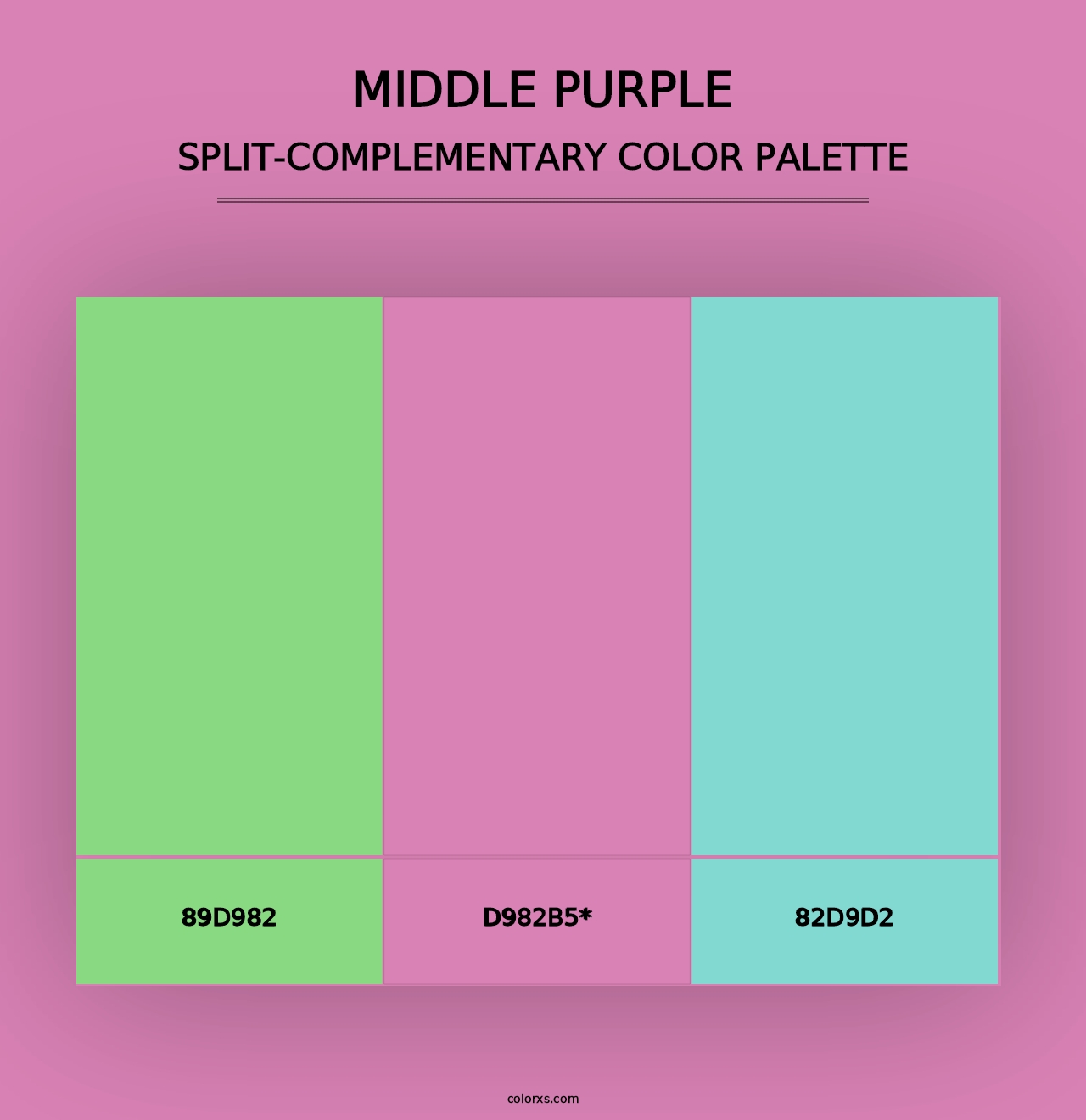 Middle Purple - Split-Complementary Color Palette