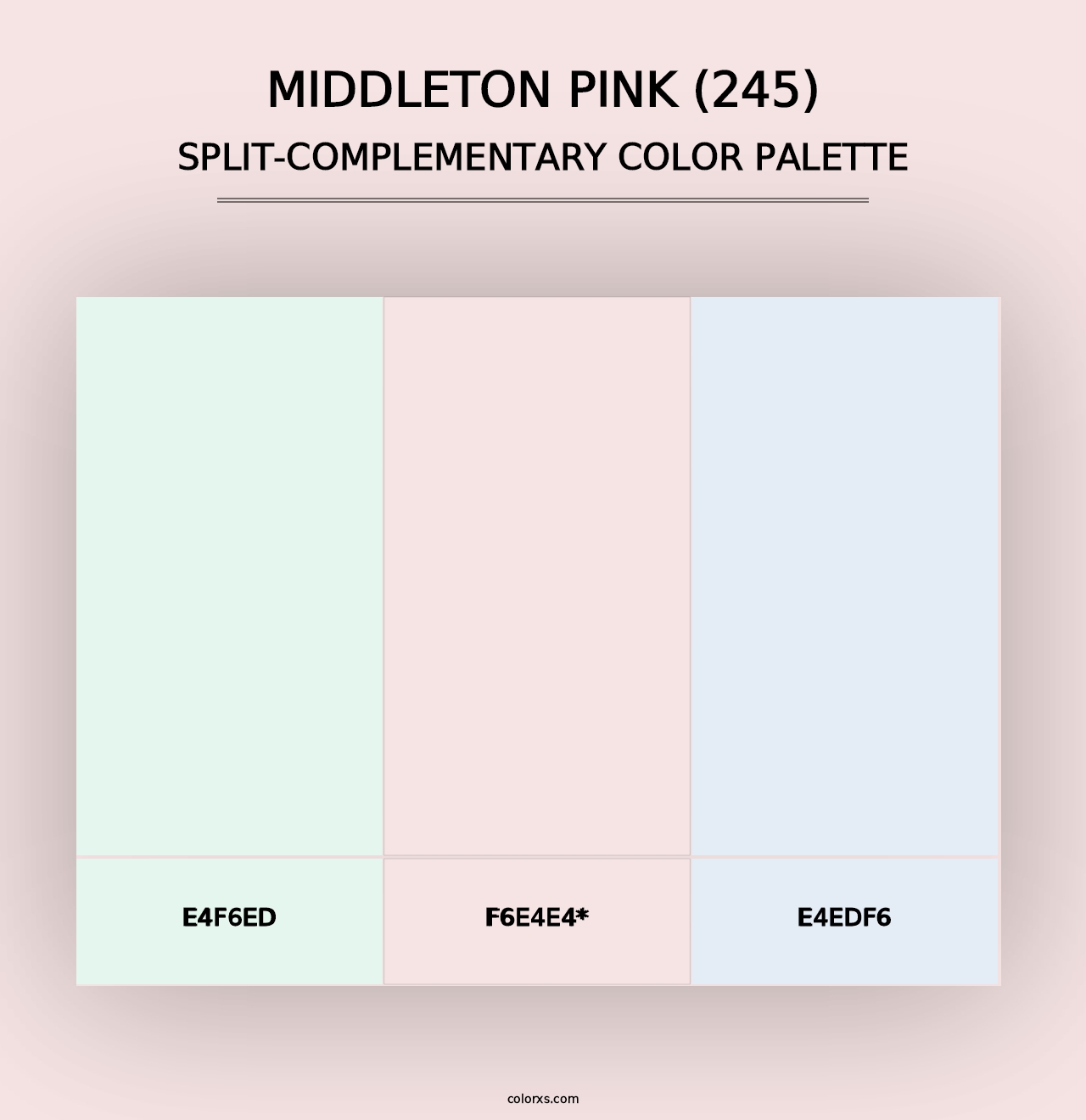 Middleton Pink (245) - Split-Complementary Color Palette