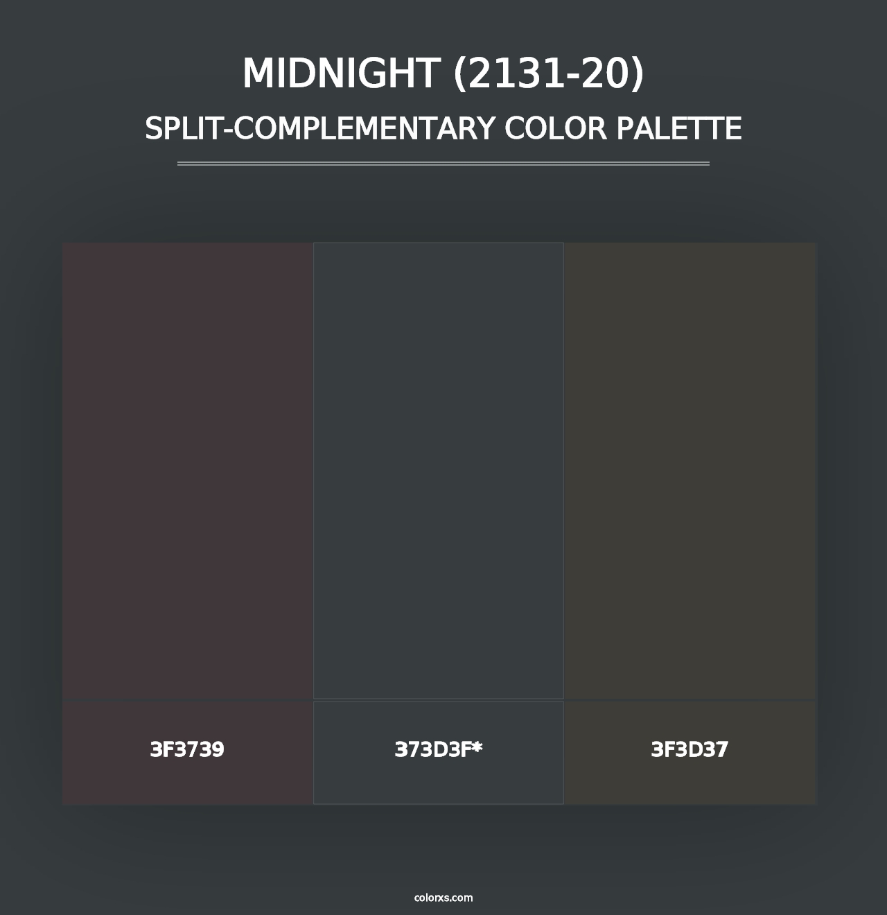 Midnight (2131-20) - Split-Complementary Color Palette