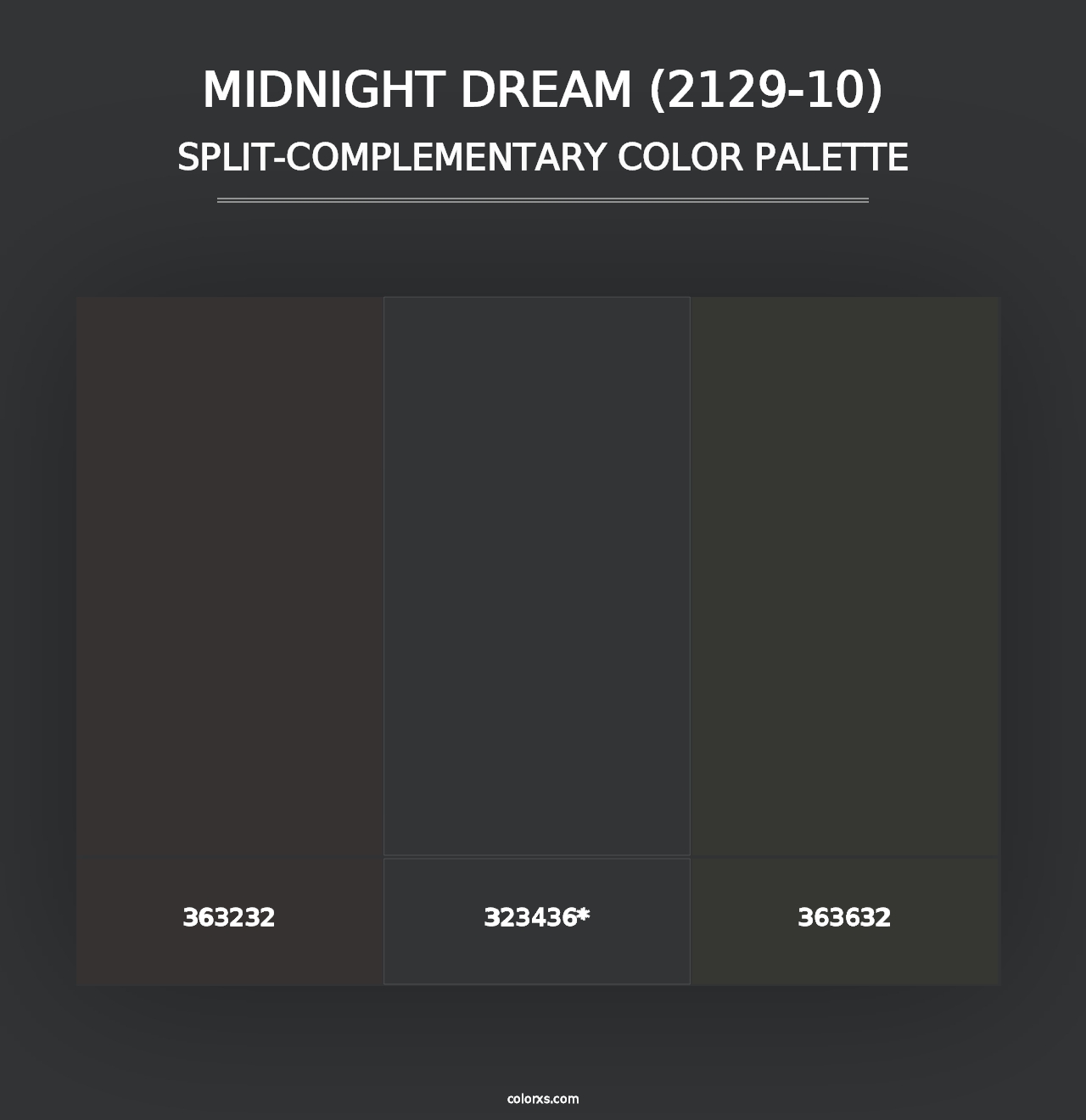 Midnight Dream (2129-10) - Split-Complementary Color Palette