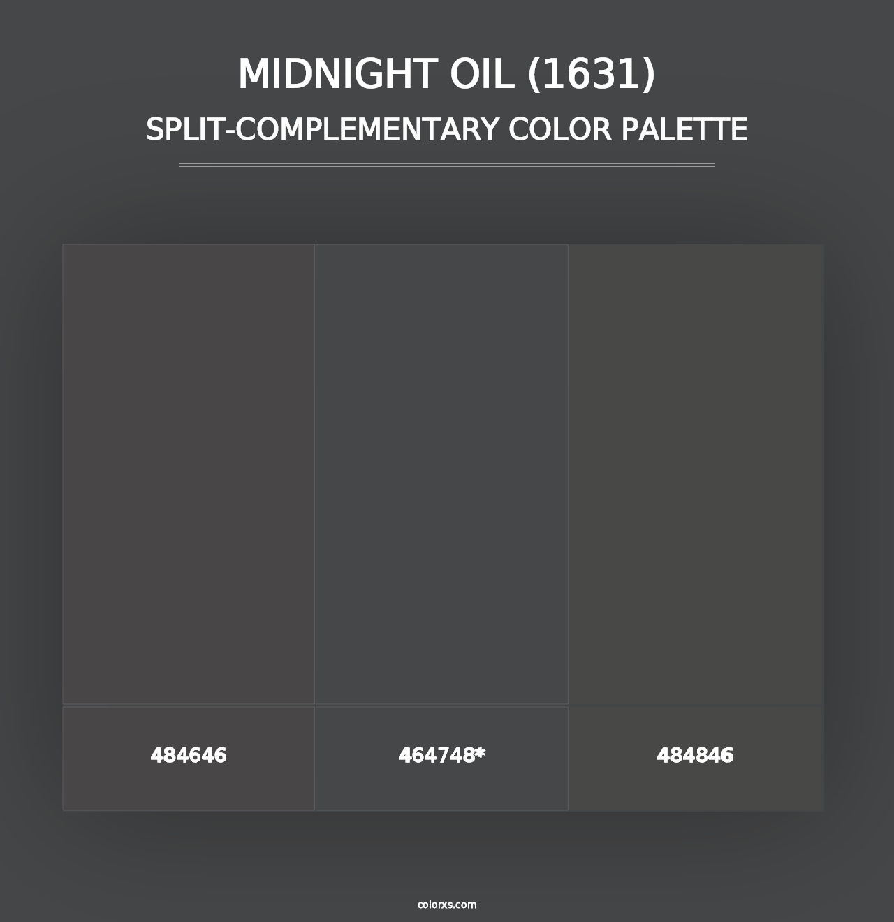 Midnight Oil (1631) - Split-Complementary Color Palette