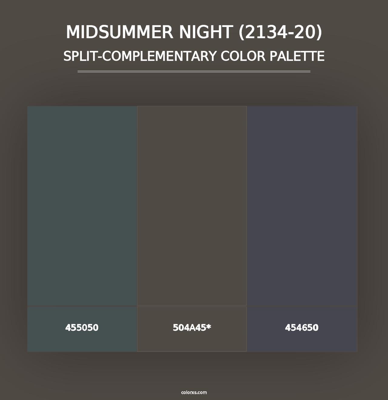 Midsummer Night (2134-20) - Split-Complementary Color Palette