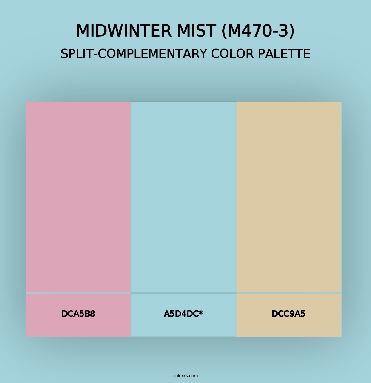 Midwinter Mist (M470-3) - Split-Complementary Color Palette