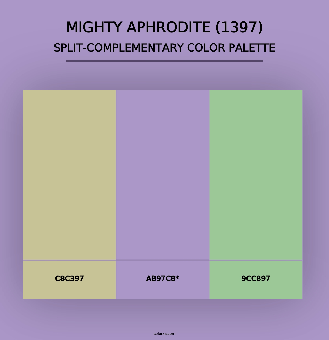 Mighty Aphrodite (1397) - Split-Complementary Color Palette