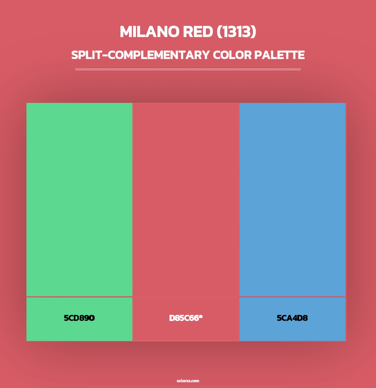 Milano Red (1313) - Split-Complementary Color Palette