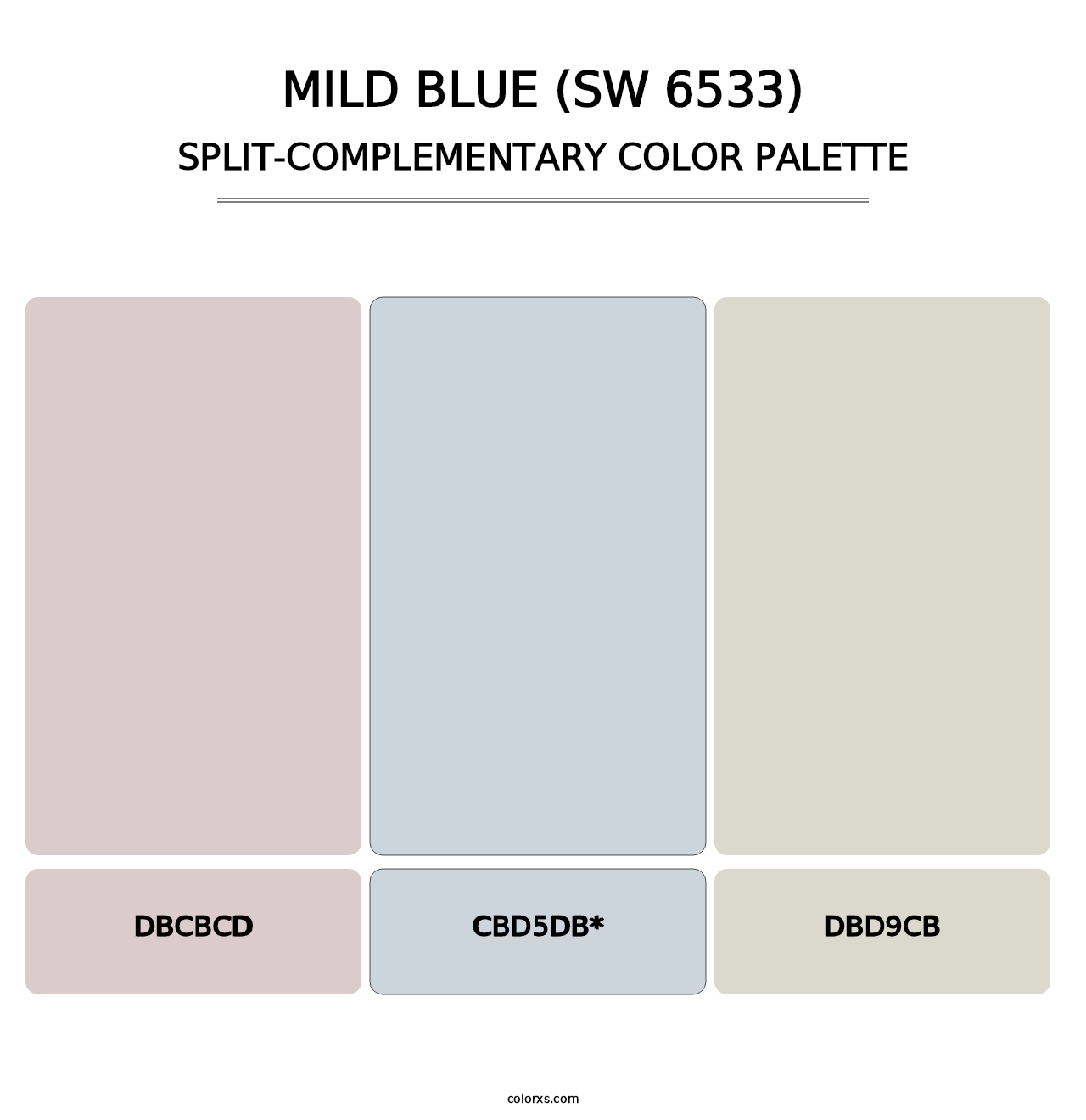 Mild Blue (SW 6533) - Split-Complementary Color Palette