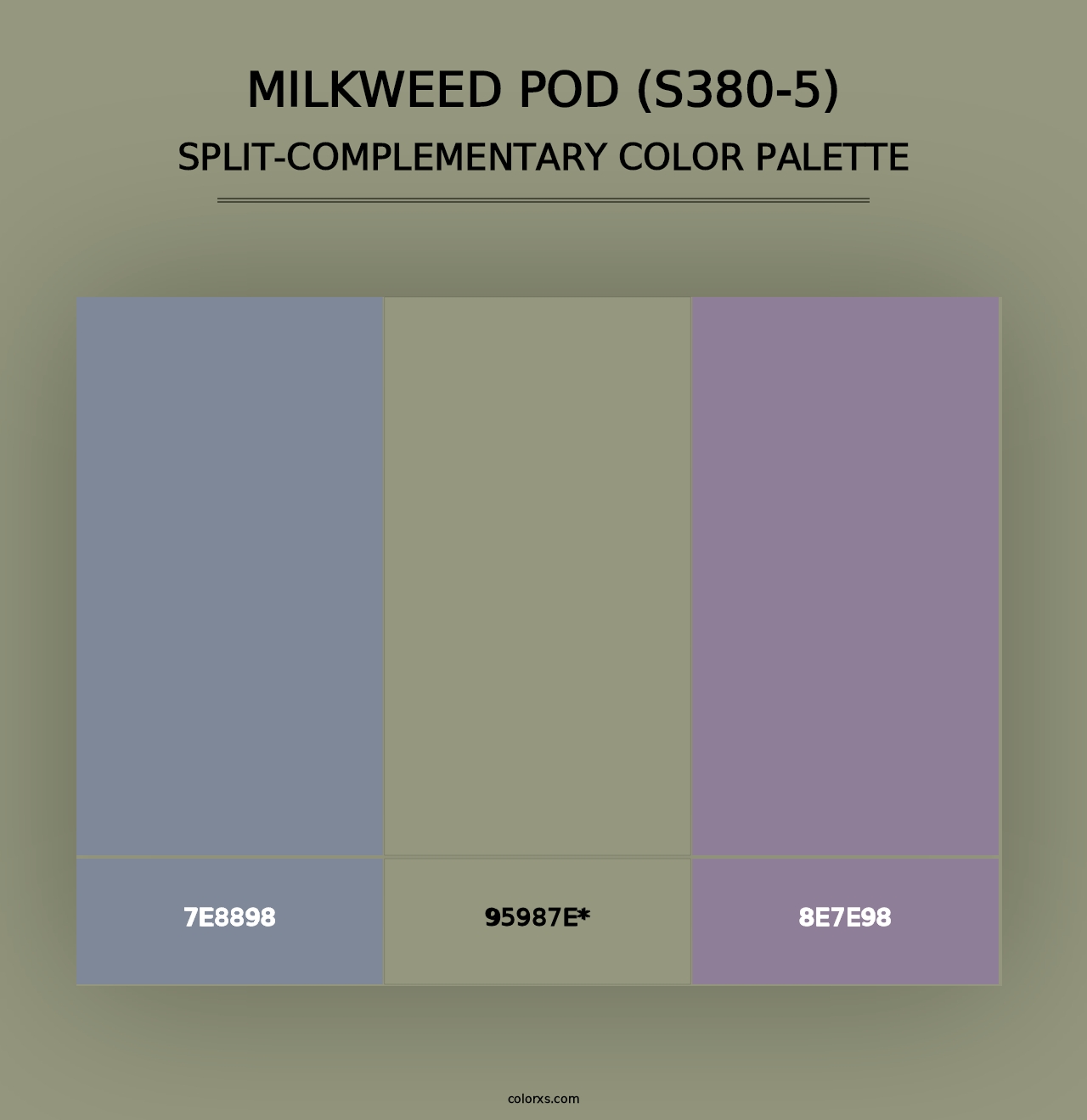 Milkweed Pod (S380-5) - Split-Complementary Color Palette