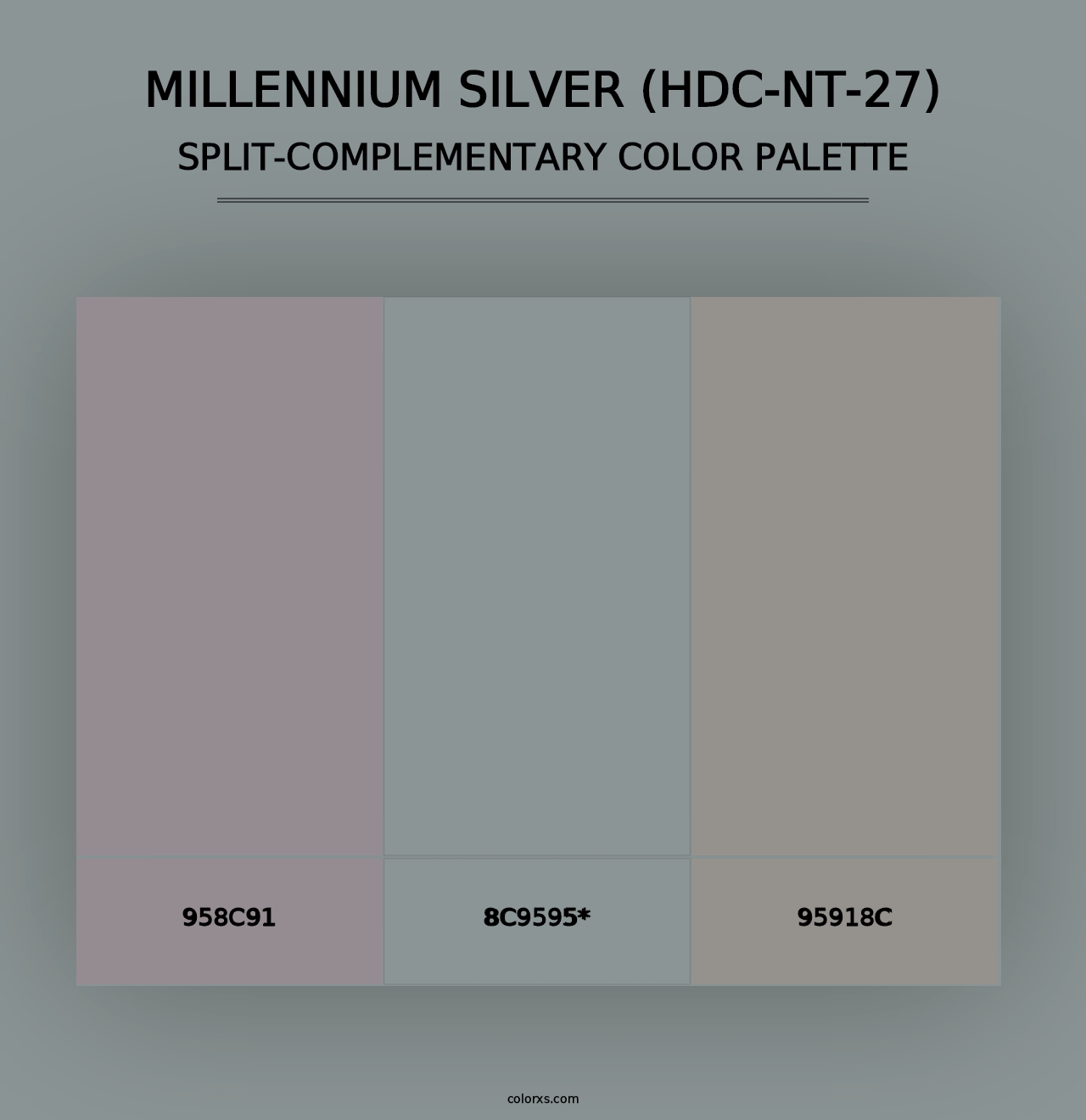 Millennium Silver (HDC-NT-27) - Split-Complementary Color Palette