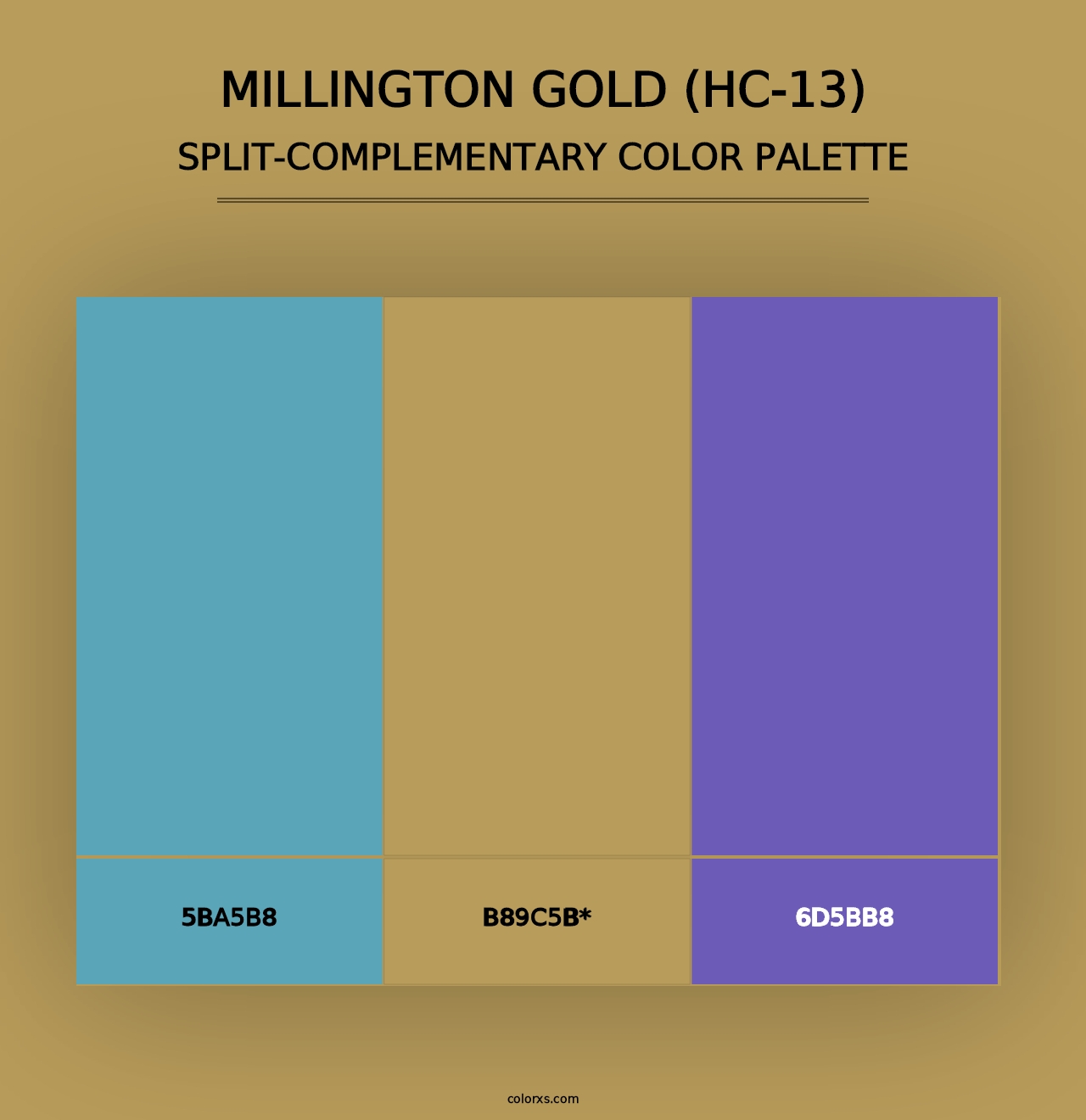 Millington Gold (HC-13) - Split-Complementary Color Palette