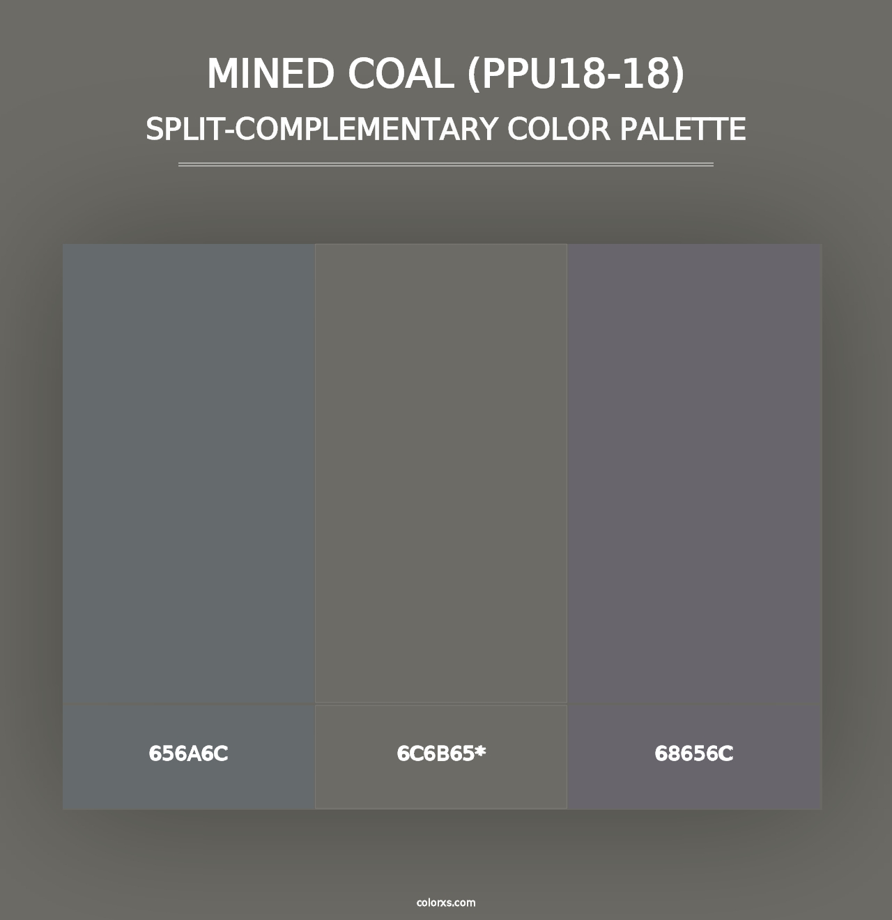 Mined Coal (PPU18-18) - Split-Complementary Color Palette