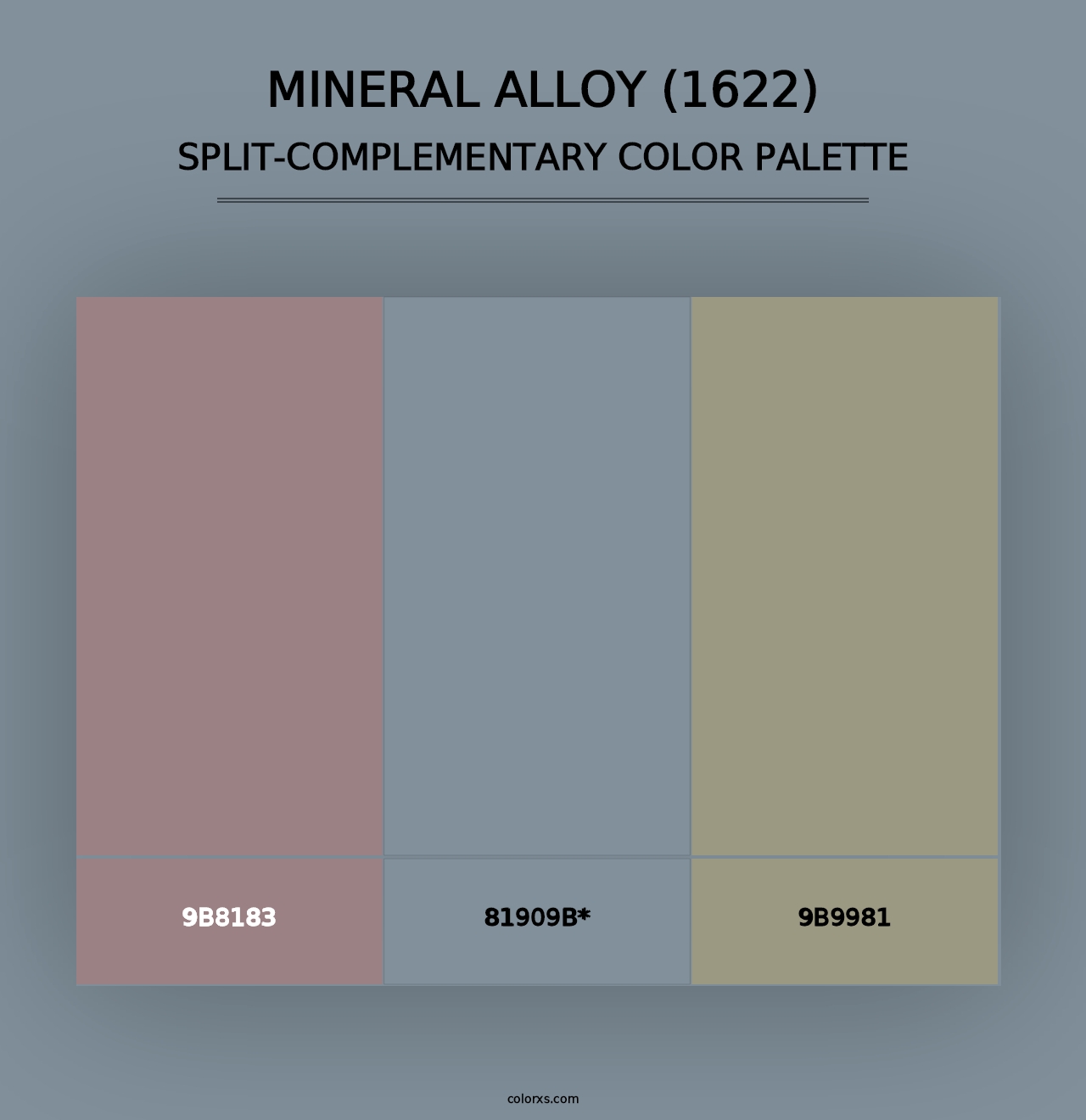 Mineral Alloy (1622) - Split-Complementary Color Palette