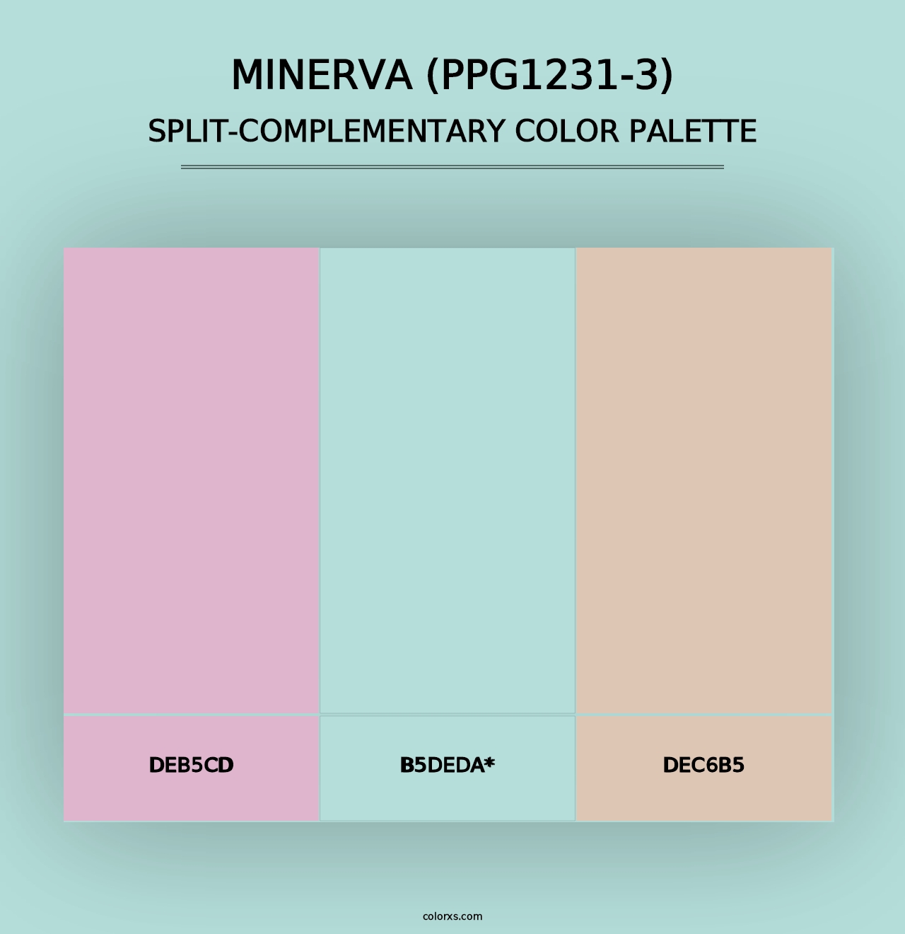 Minerva (PPG1231-3) - Split-Complementary Color Palette