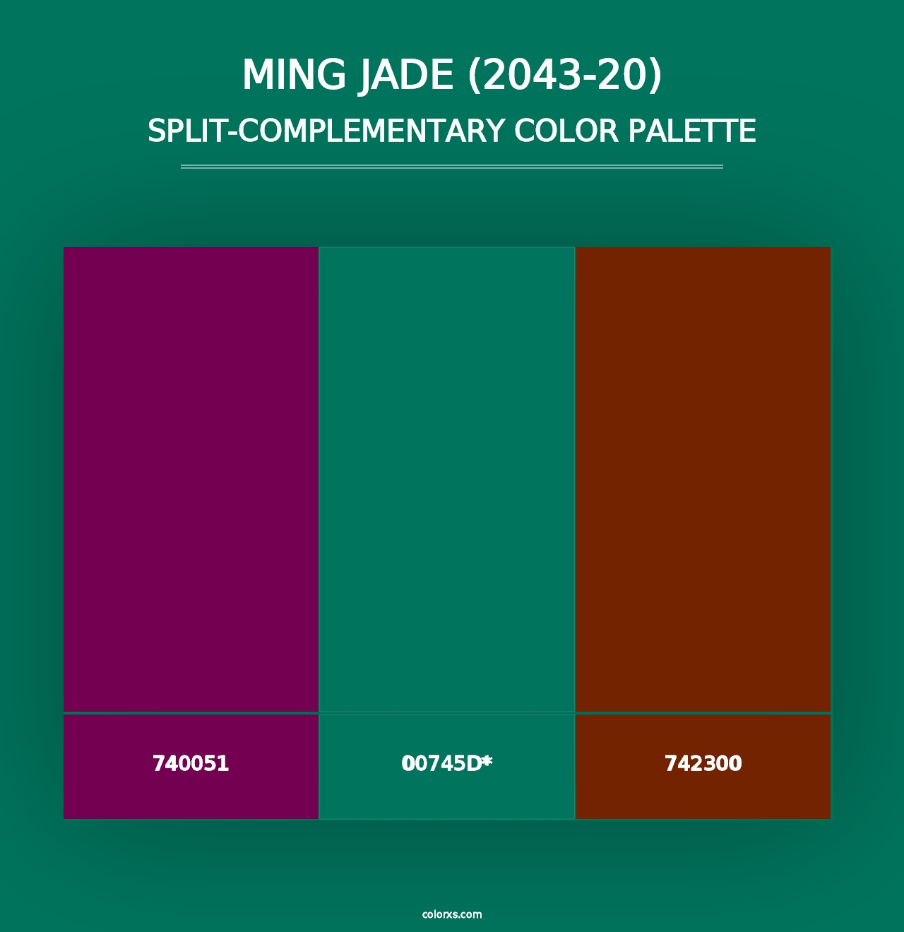 Ming Jade (2043-20) - Split-Complementary Color Palette