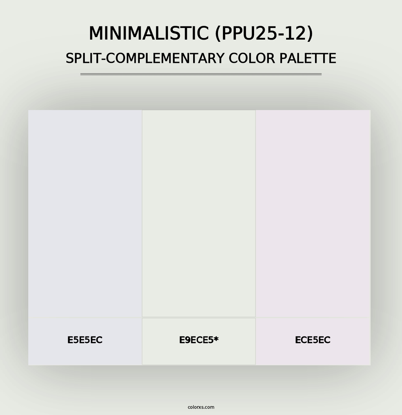 Minimalistic (PPU25-12) - Split-Complementary Color Palette