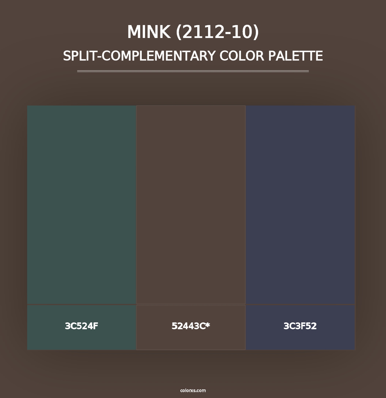 Mink (2112-10) - Split-Complementary Color Palette