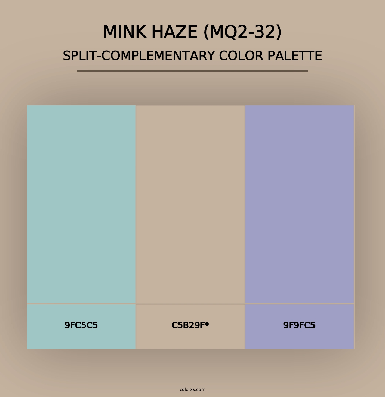 Mink Haze (MQ2-32) - Split-Complementary Color Palette