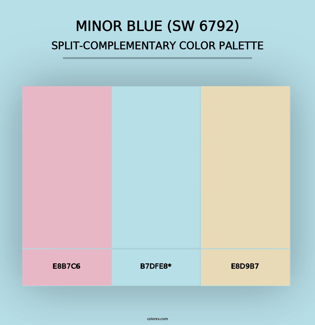 Minor Blue (SW 6792) - Split-Complementary Color Palette