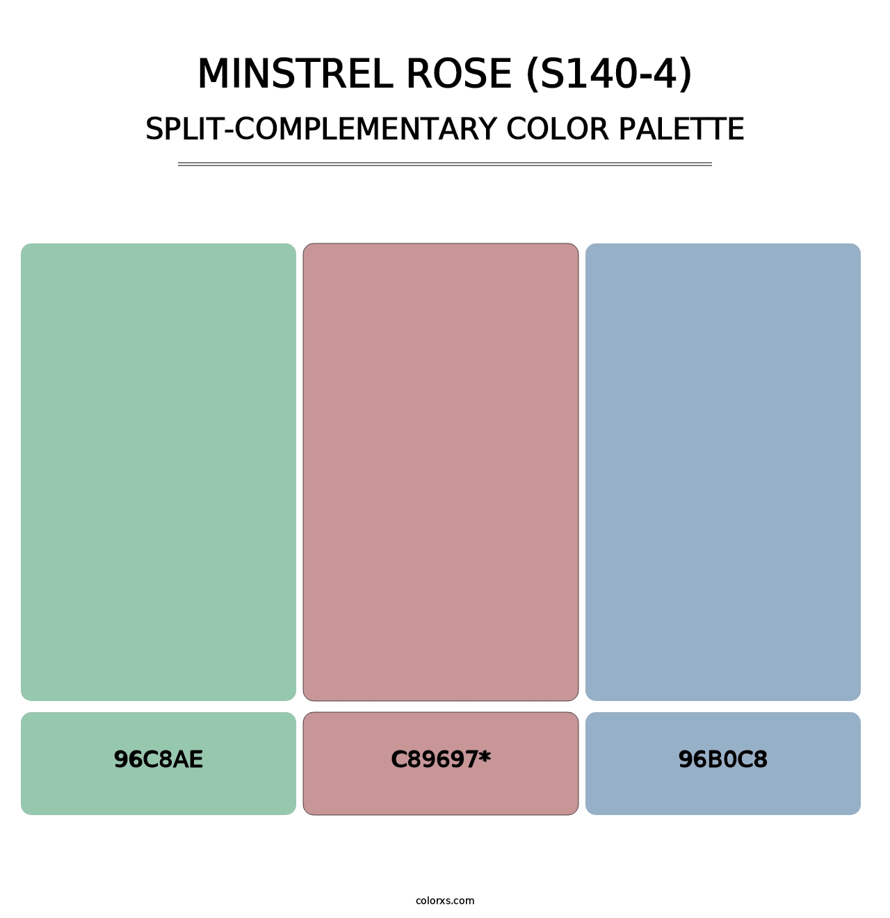 Minstrel Rose (S140-4) - Split-Complementary Color Palette