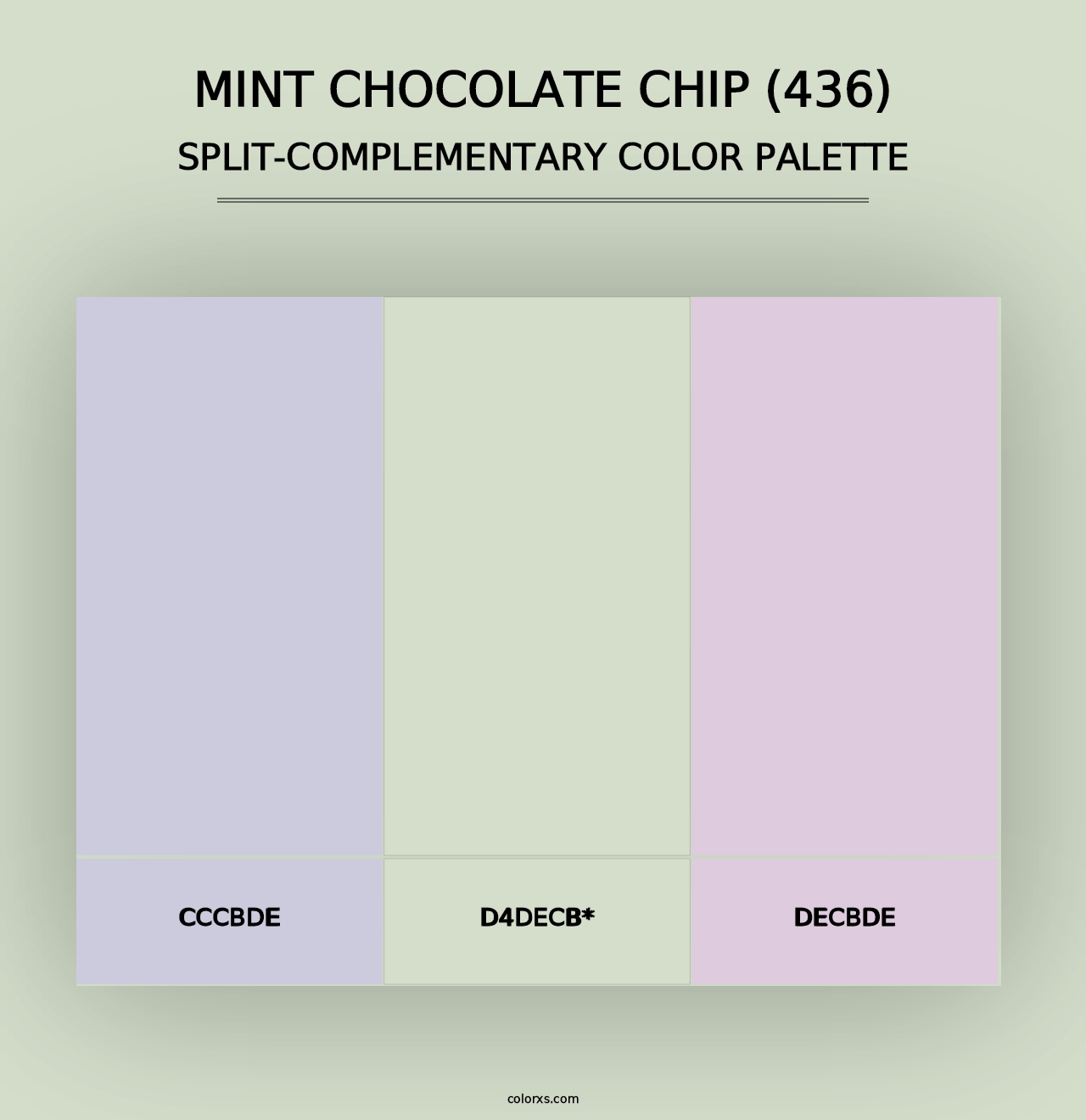 Mint Chocolate Chip (436) - Split-Complementary Color Palette