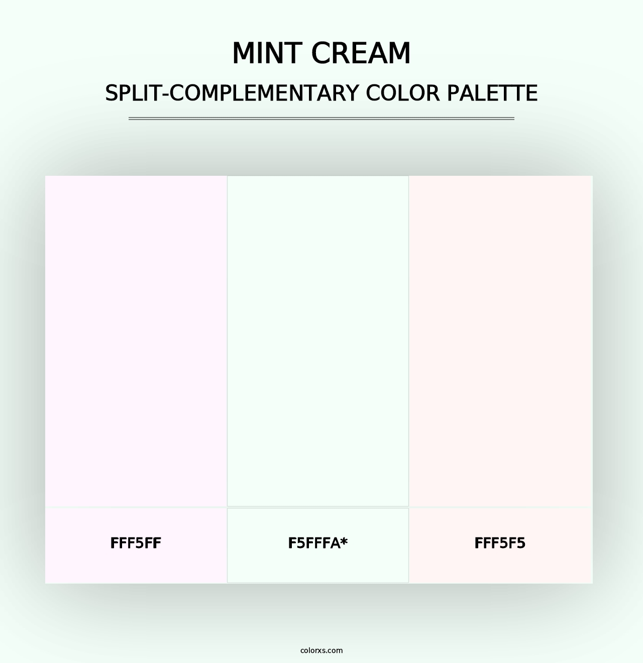 Mint Cream - Split-Complementary Color Palette