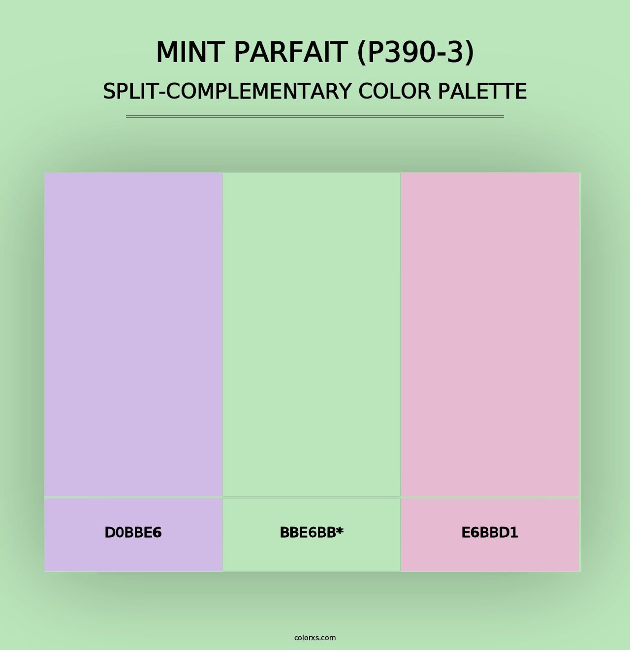 Mint Parfait (P390-3) - Split-Complementary Color Palette